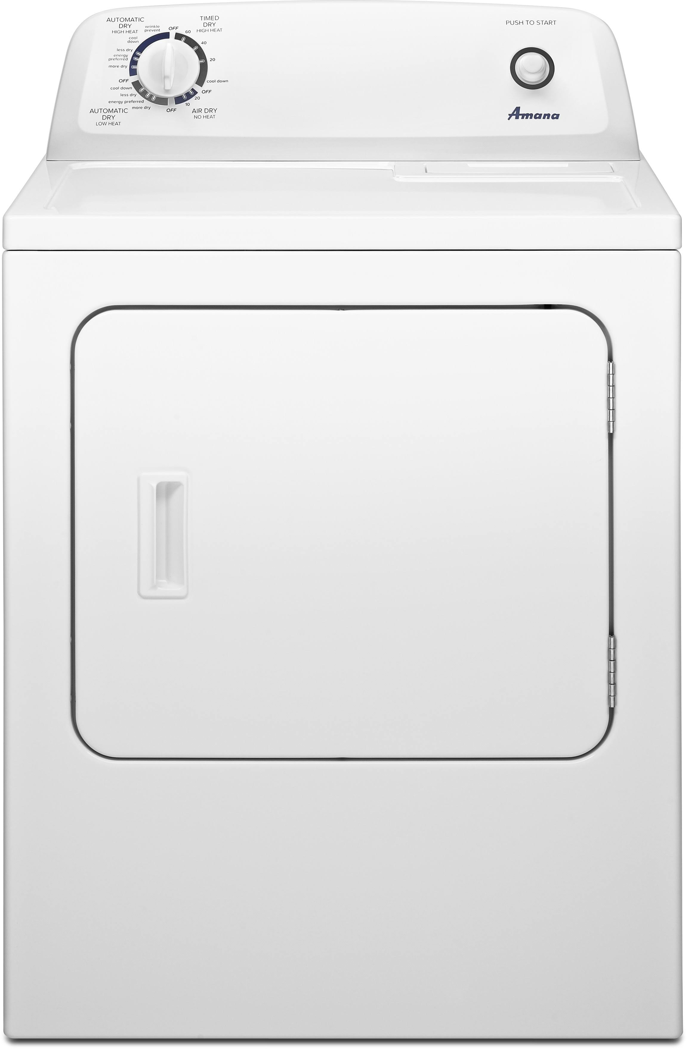 Amana 6.5 cu. ft. Electric Dryer with Wrinkle Prevent Option NED4655EW - White