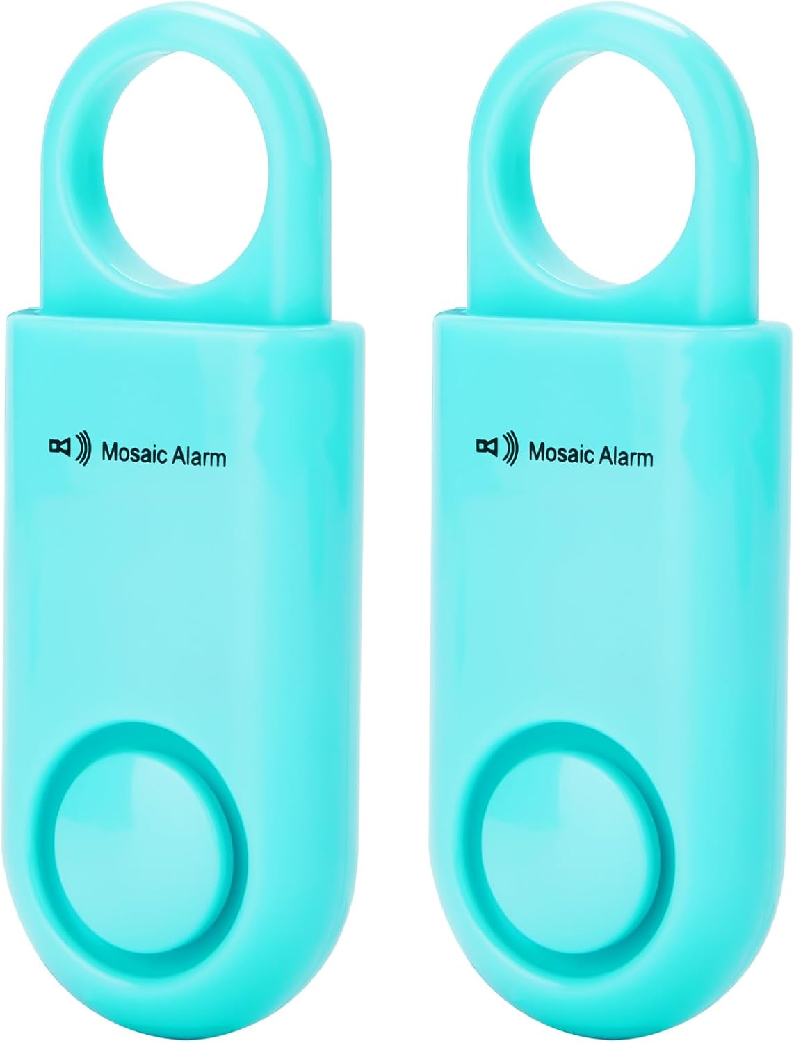 2 Pack Personal Safety Alarm Replaceable Battery | Ultra-Lightweight 0.7 oz Keychain Siren for Women, Student, Children, Night Runner. SOS Emergency 130db Loud Hiking Alert Bulky-Free. Black