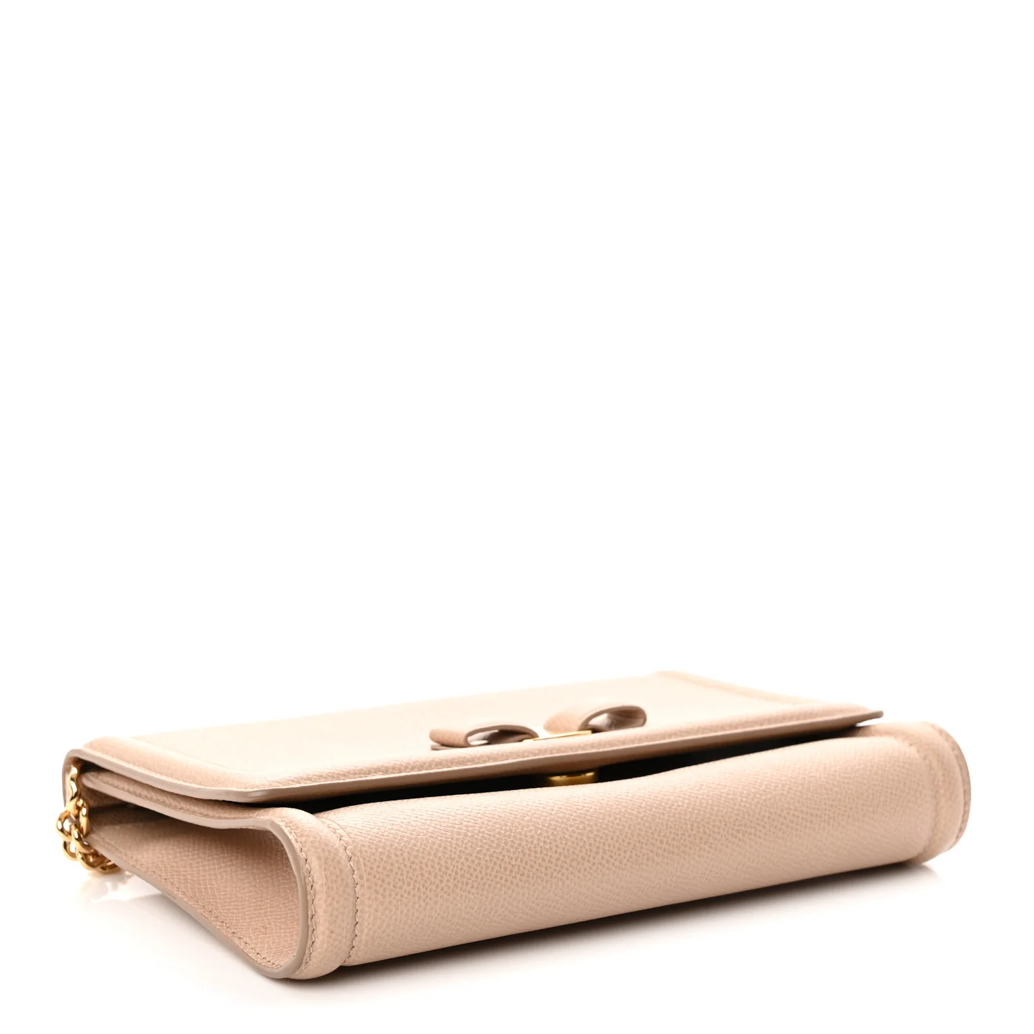 Printed Calfskin Ginny Shoulder Bag Beige