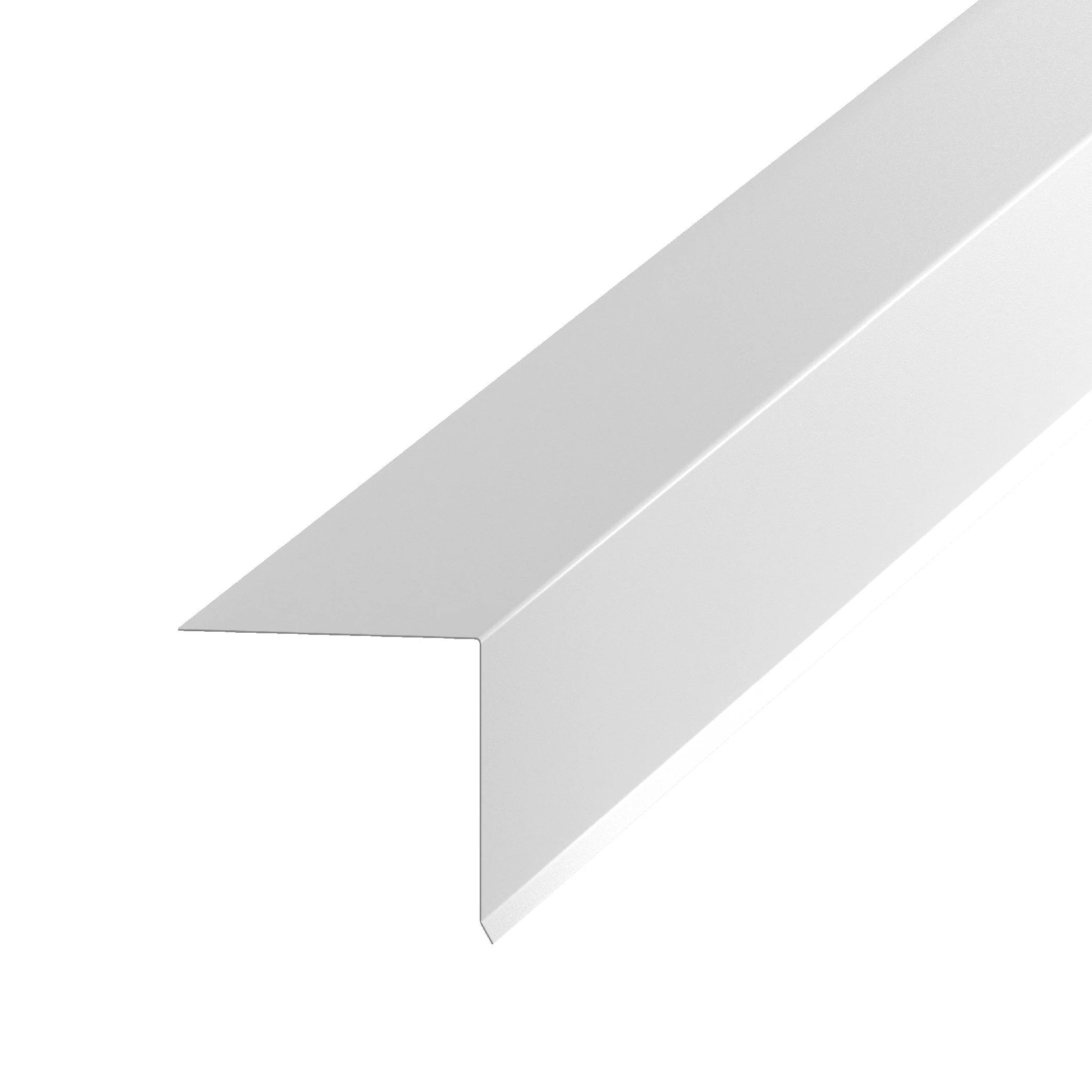 Amerimax C3 White Galvanized Steel Drip Edge Flashing, 28 Gauge, 1.5 in. x 1.5 in. x 10 ft.