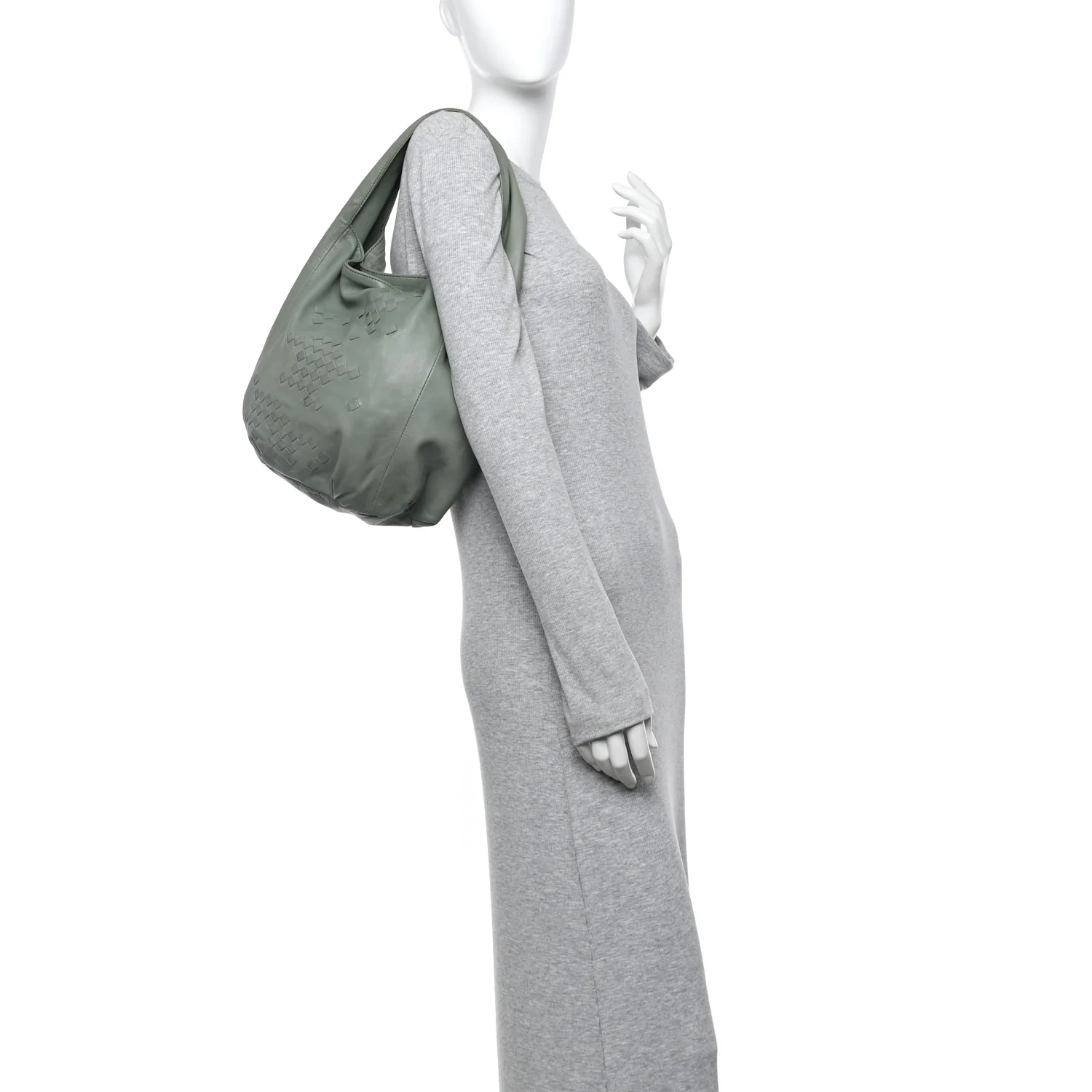 Nappa Woven Hobo Aloe