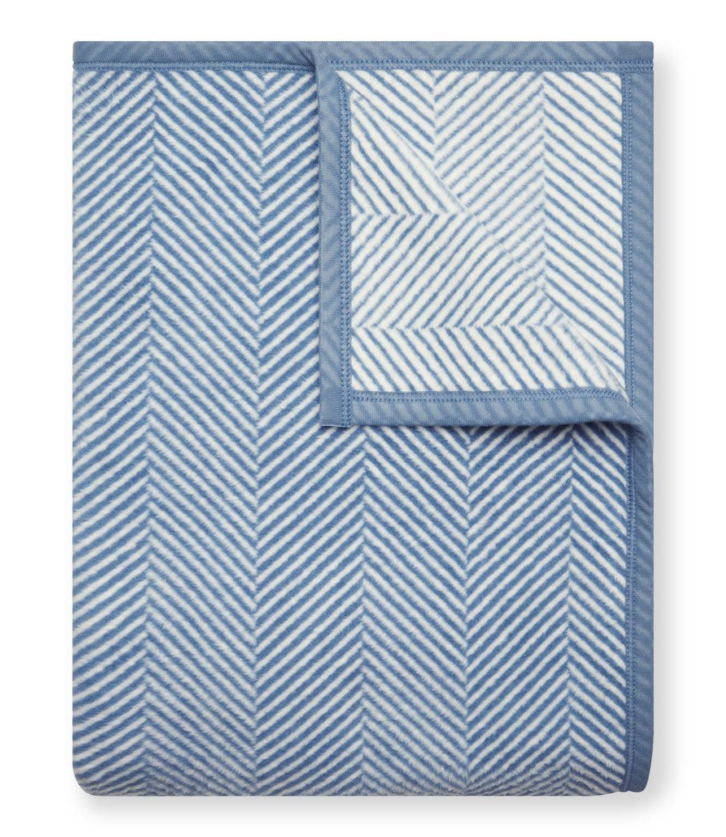 ChappyWrap Harborview Herringbone Blanket - Light Blue