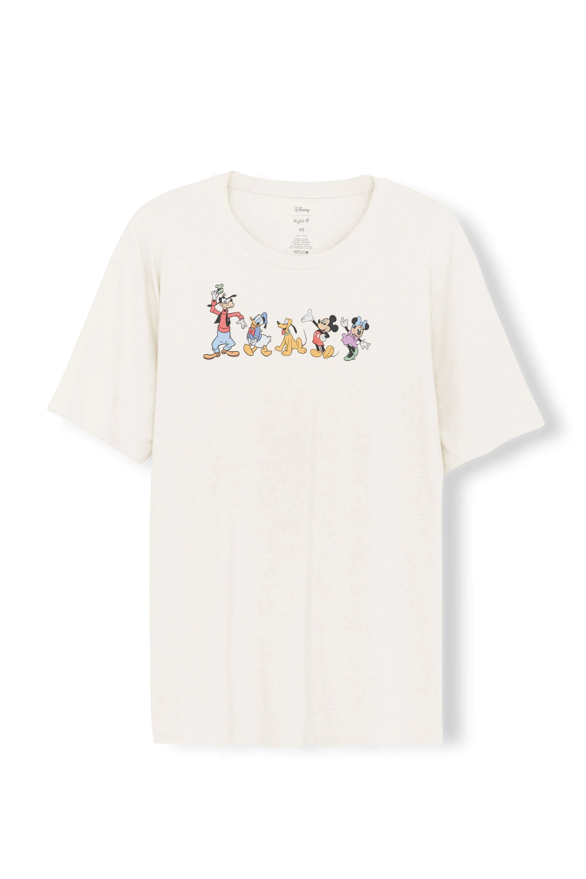 Men's Crew Neck Tee in Mickey and Friends on Ecru