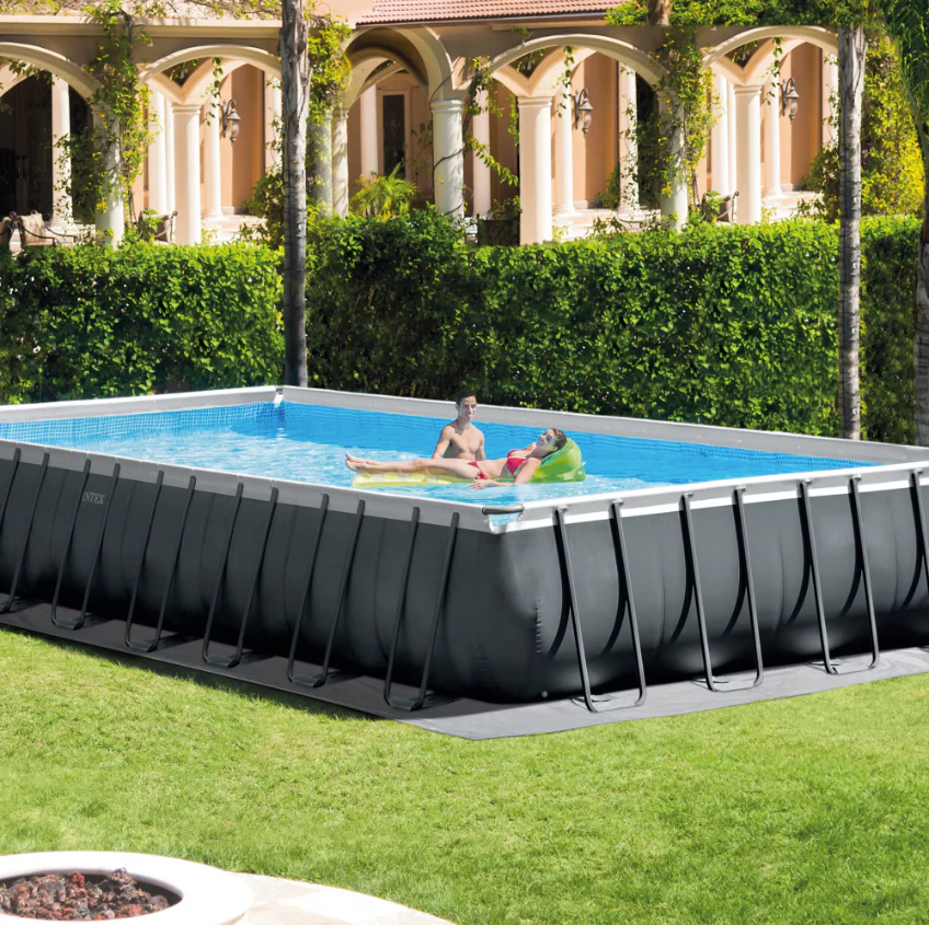 INTEX - Piscina Rettangolare Ultra XRT Frame con Pompa a Sabbia - altezza 132x975x488 cm
