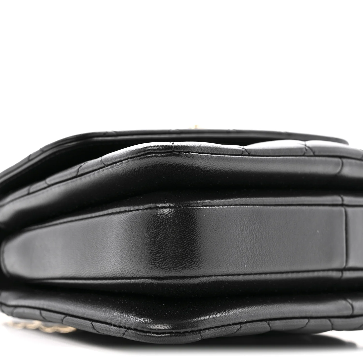 Lambskin Crystal Quilted Mini Trendy CC Dual Handle Flap Bag Black