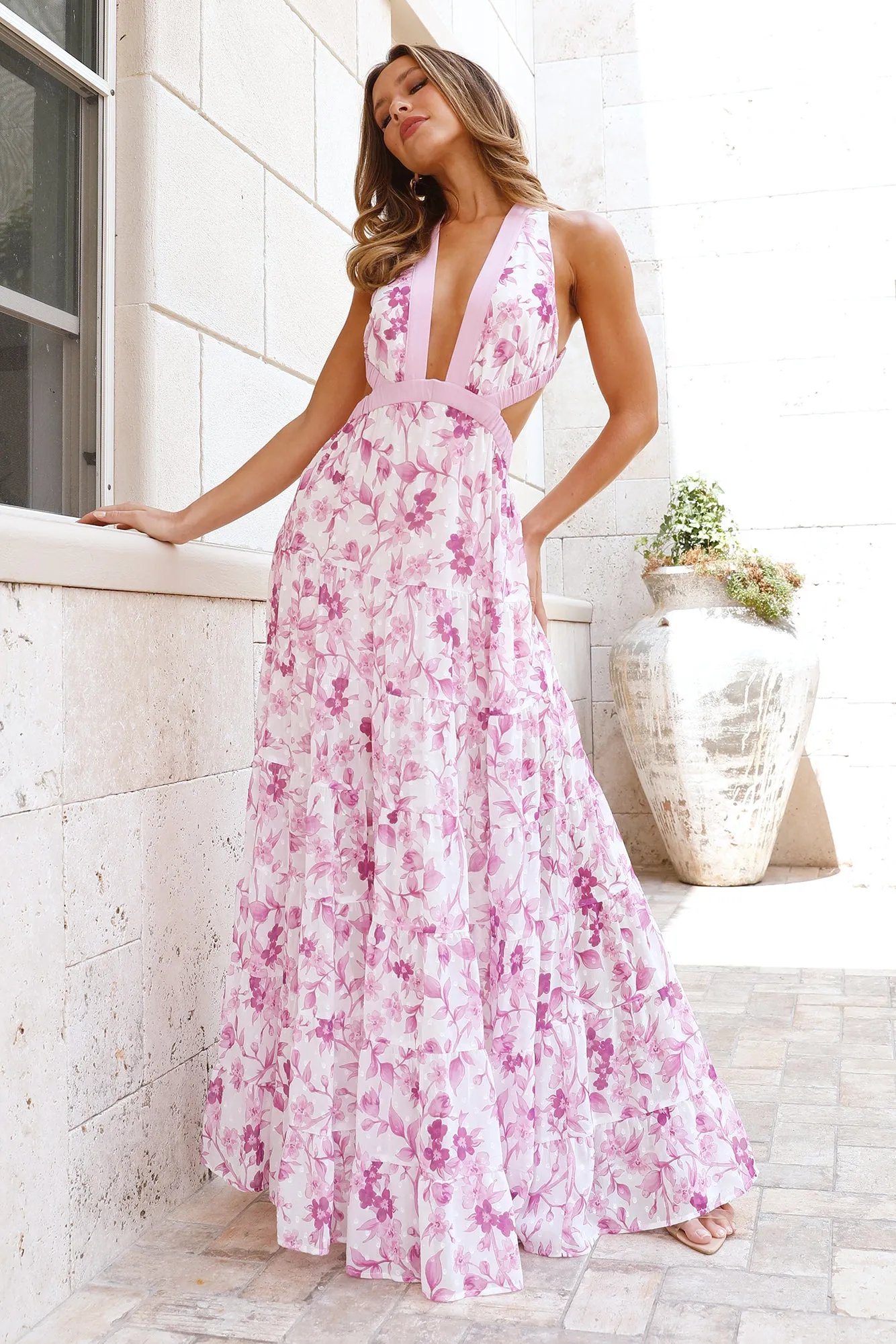 HELLO MOLLY Forward Fashion Maxi Dress Purple