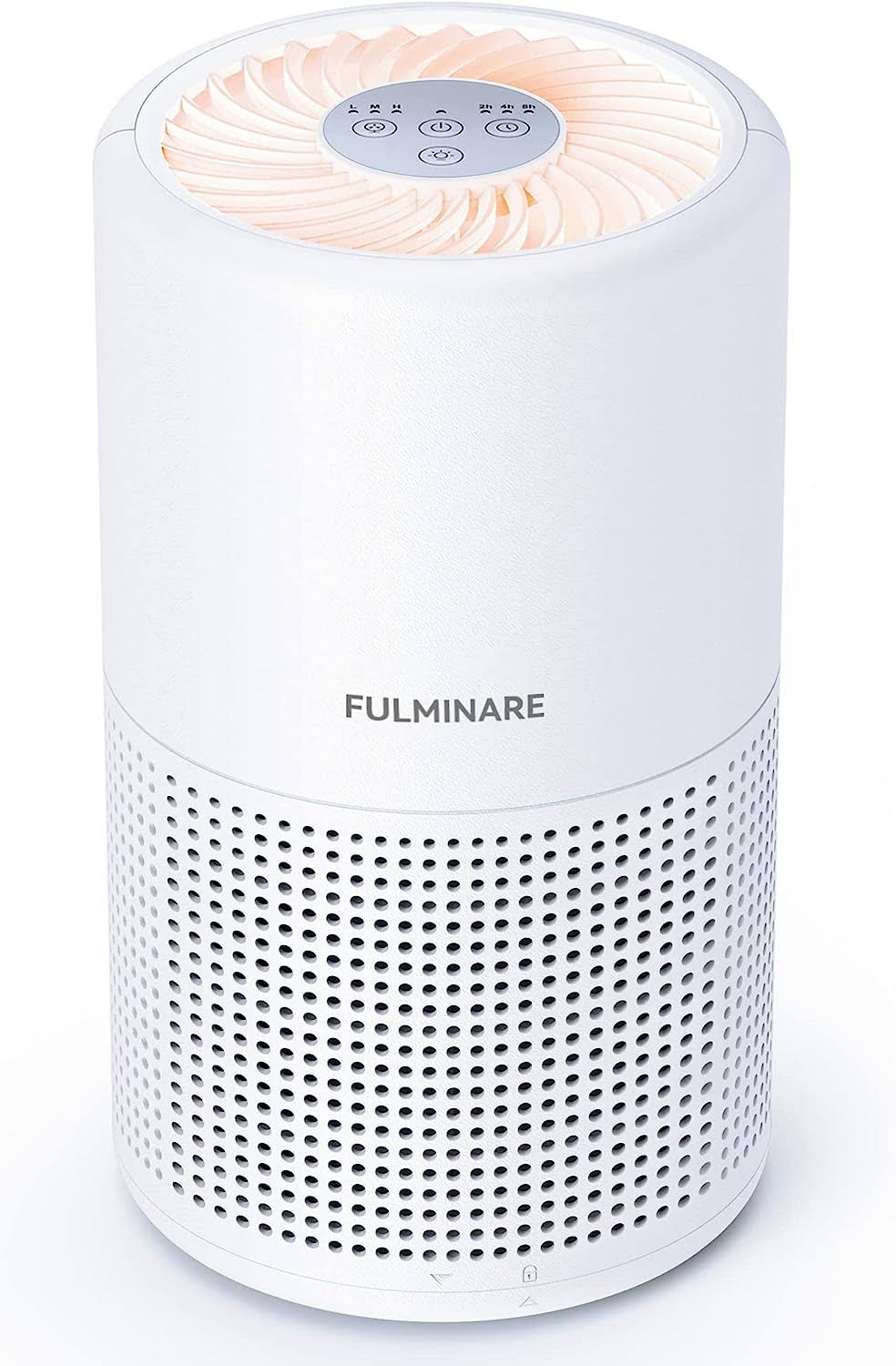 Air Purifiers for Bedroom, FULMINARE H13 True HEPA Air Filter, Quiet Air Cleaner with Night Light,Portable Small Air Purifier for Home, Office, Living