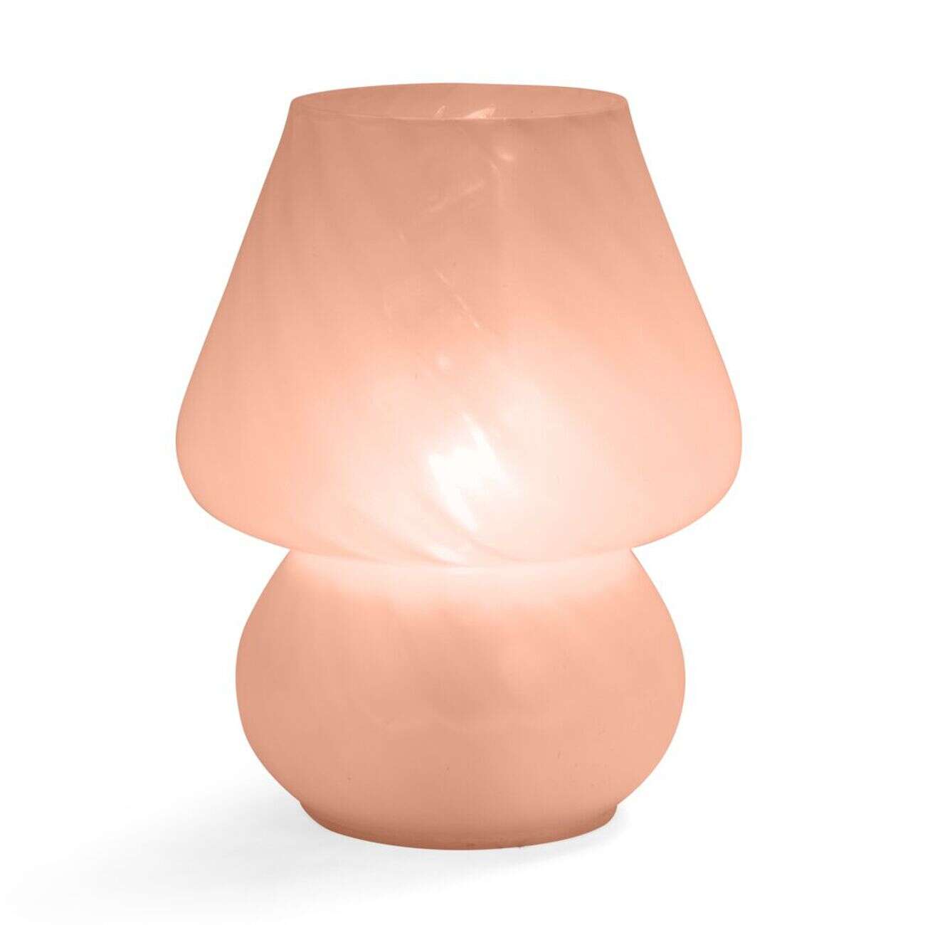 Lampe champignon à poser en verre LED Ø14xH18cm (2 modèles)