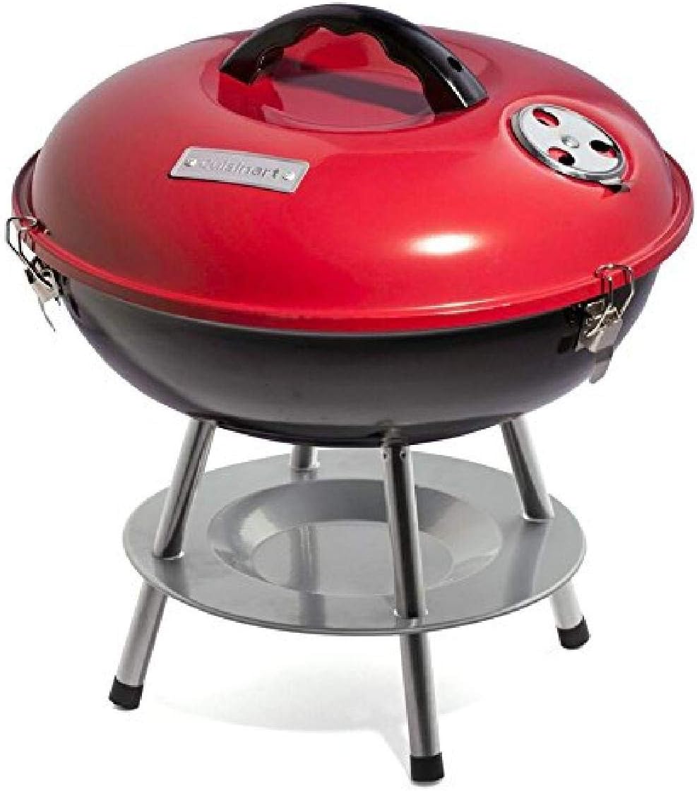 Cuisinart Charcoal Grill, Portable Tabletop Design, Locking Lid, 14