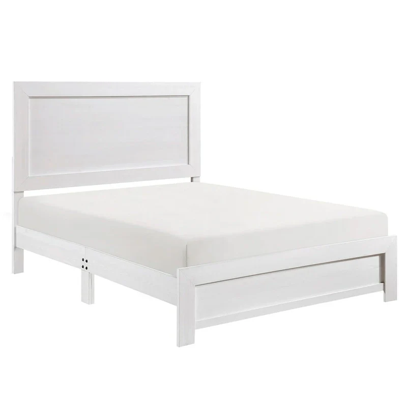 Rustic Farmhouse California King Bed by Eby - White Wood Veneer Finish