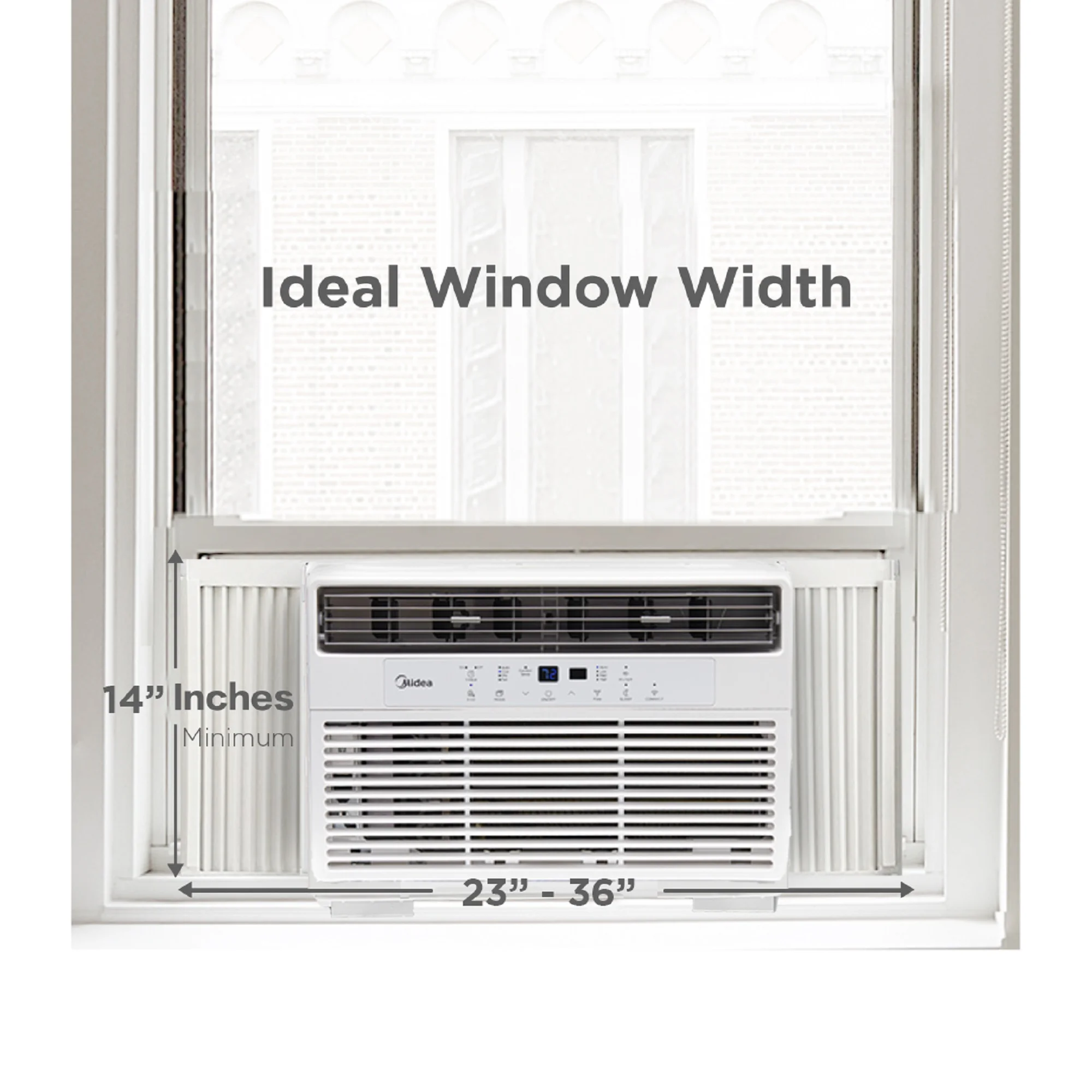 8,000 BTU 115V Smart Window Air Conditioner with Comfort Sense Remote, up to 350 Sq. ft., White, MAW08S1DWWT, New(White) - Image 9