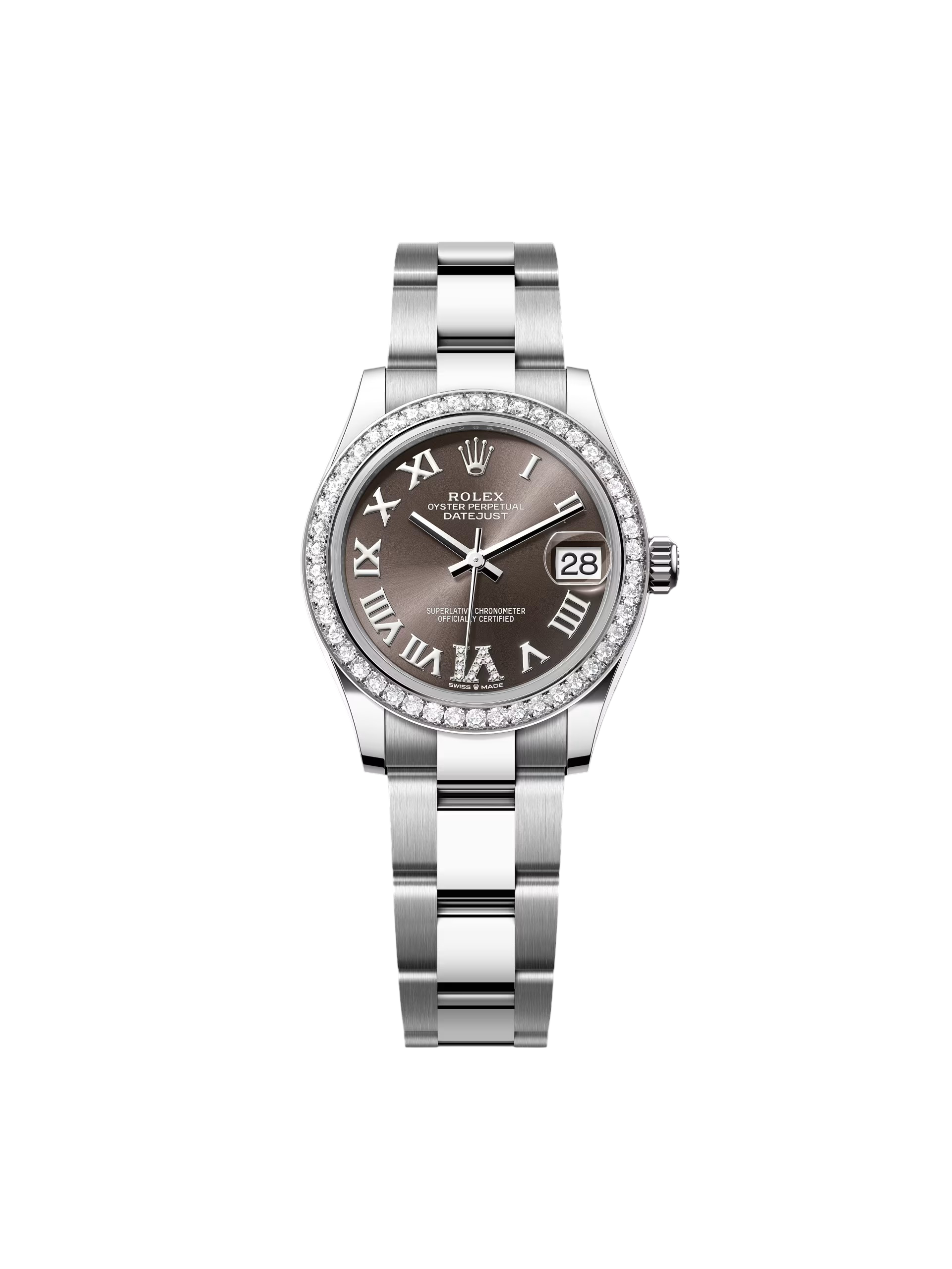【Super Clone】RLX Datejust m278384RBR-0031/0032 Dark Grey 31mm Dial Oyster Watch