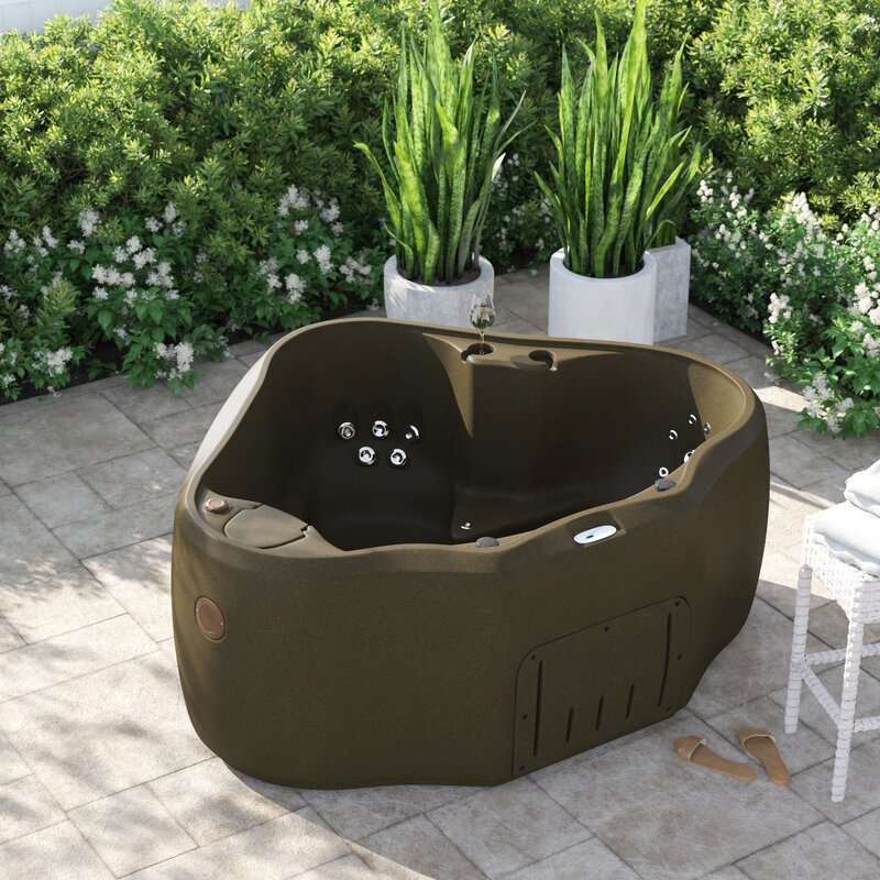 Spa Aquarest, équipé de pompes Jacuzzi, spa ovale 2 places à 2 jets avec ozonateur, prêt à l'emploi et alimenté par des pompes Jacuzzi