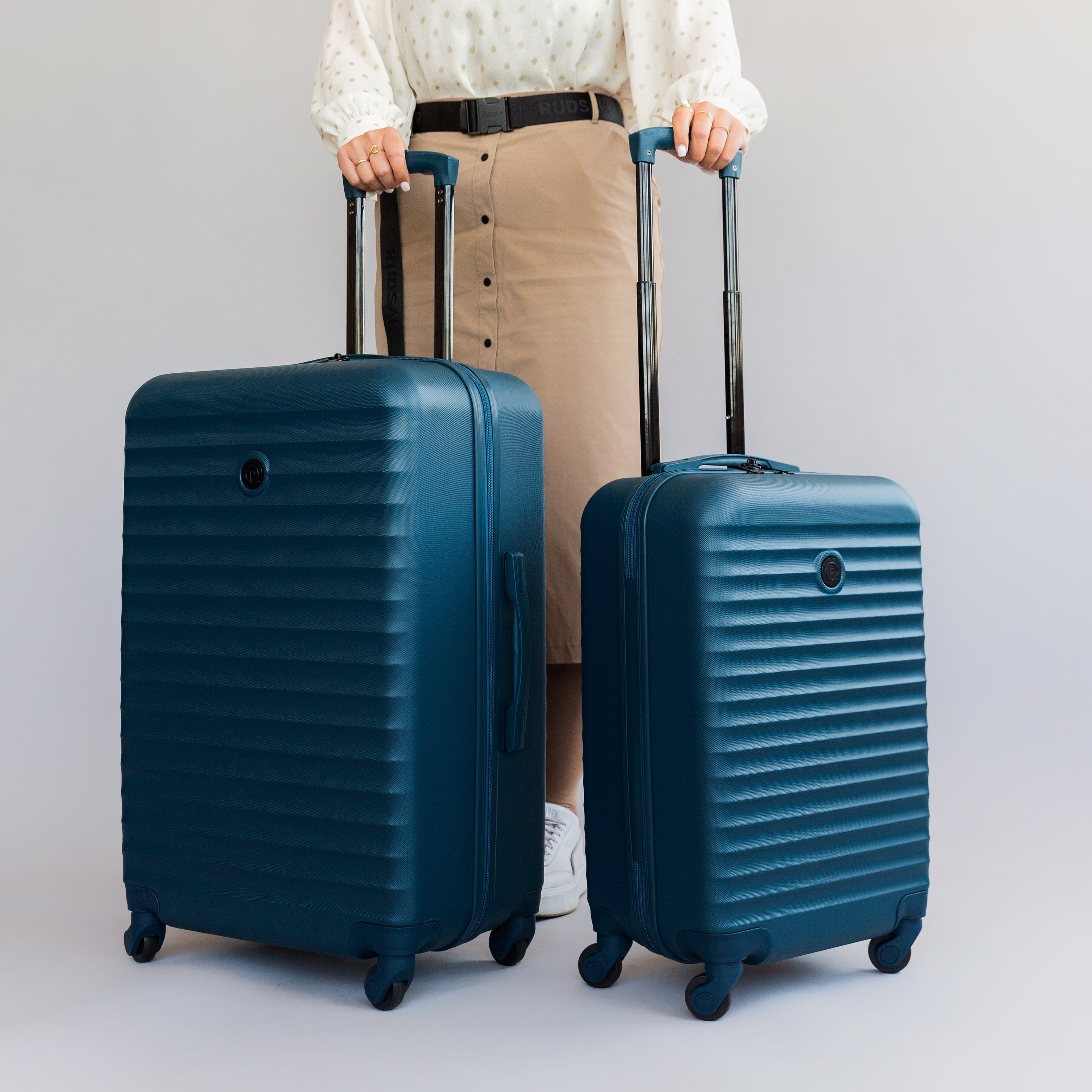 2-Piece Hardside Rolling Luggage Set, Blue(Blue) - Image 4