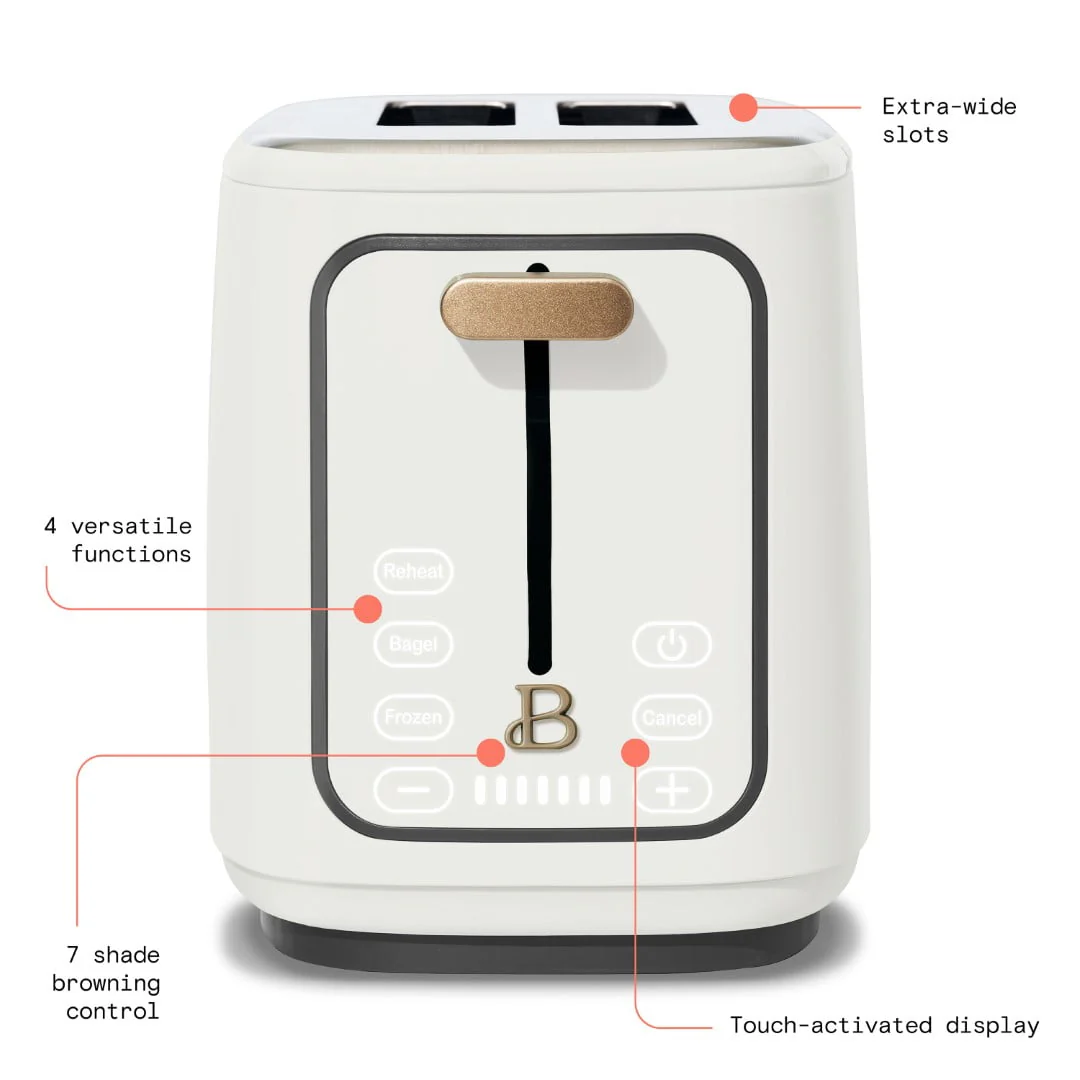 2-Slice Toaster with Touch-Activated Display, White Icing by - Image 4