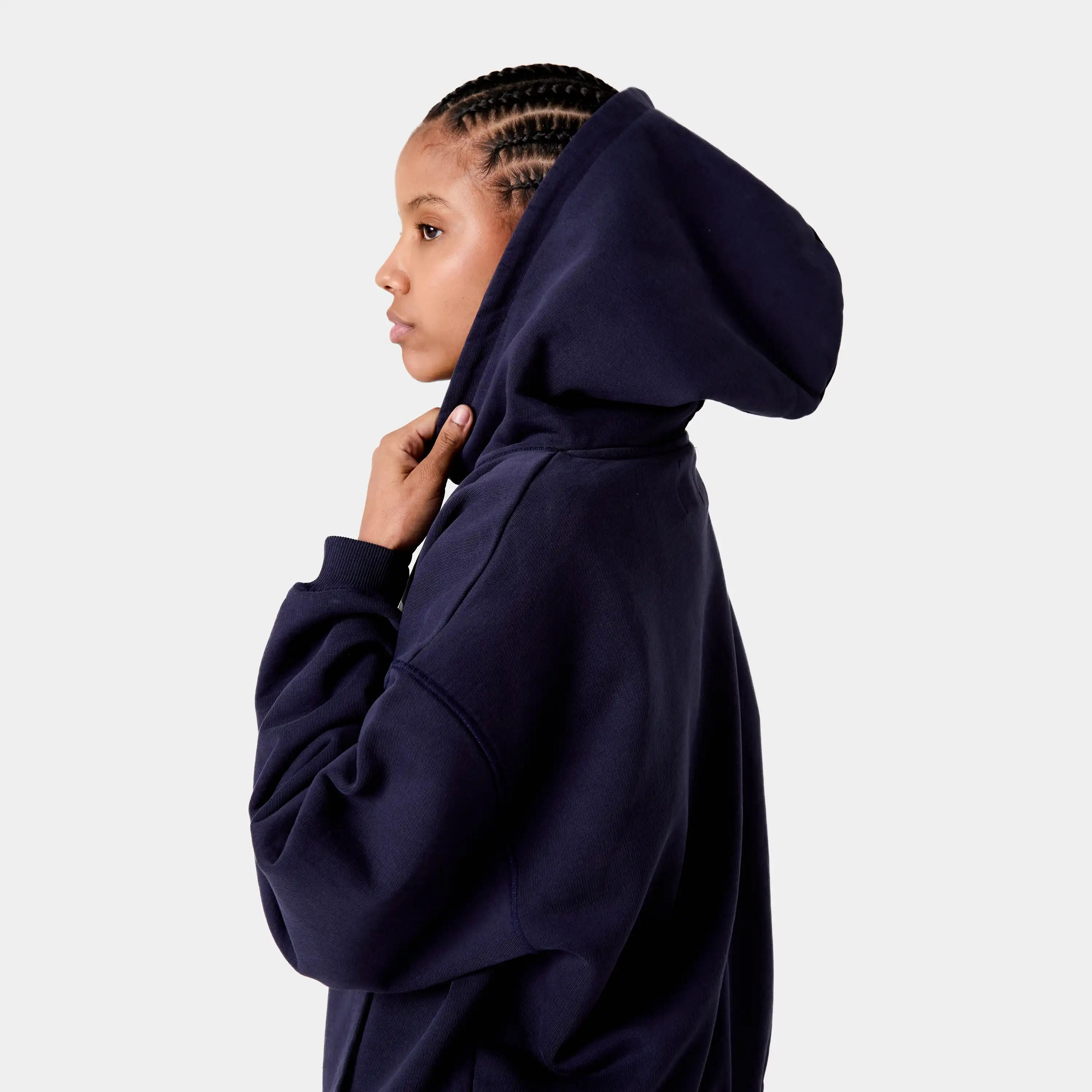 Inside Out Navy Oversized Hoodie