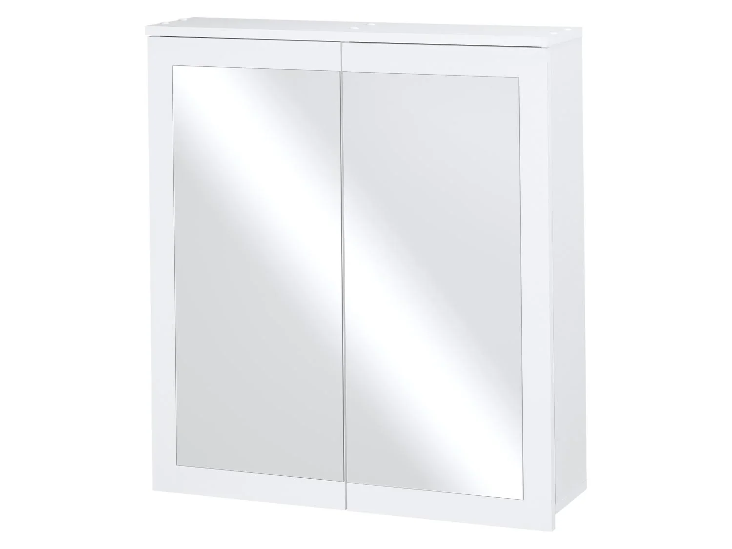 LIVARNO Armoire de toilette miroir Basel, 68,5 x 75,1 x 16,9 cm, blanche