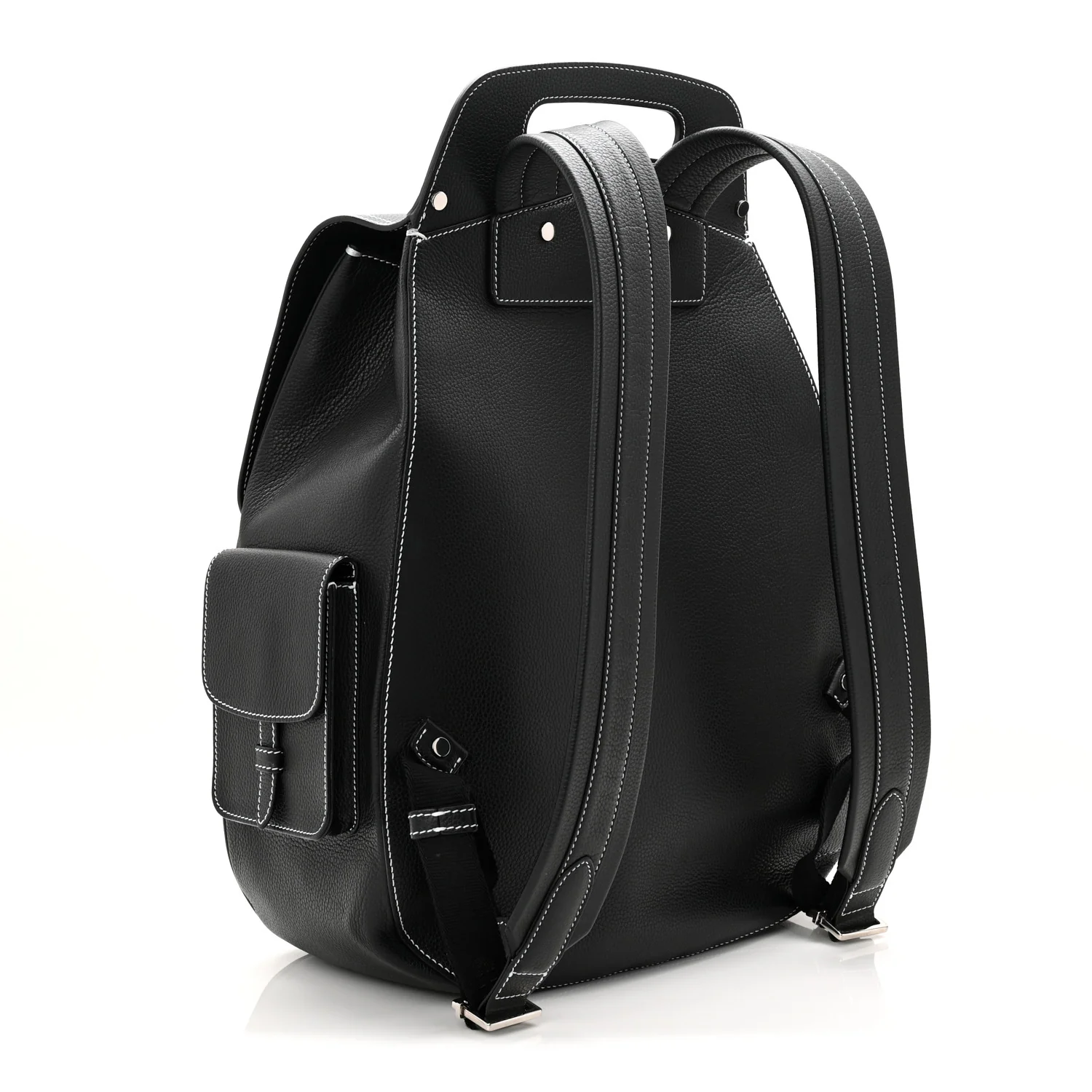 Grained Calfskin Maxi Gallop Backpack Black