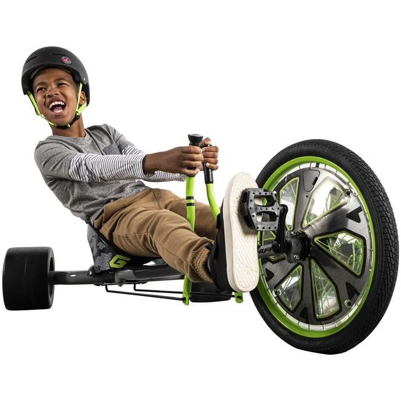 Green Machine 20-inch 3-Wheel Tricycle in Green and Gray - Image 2