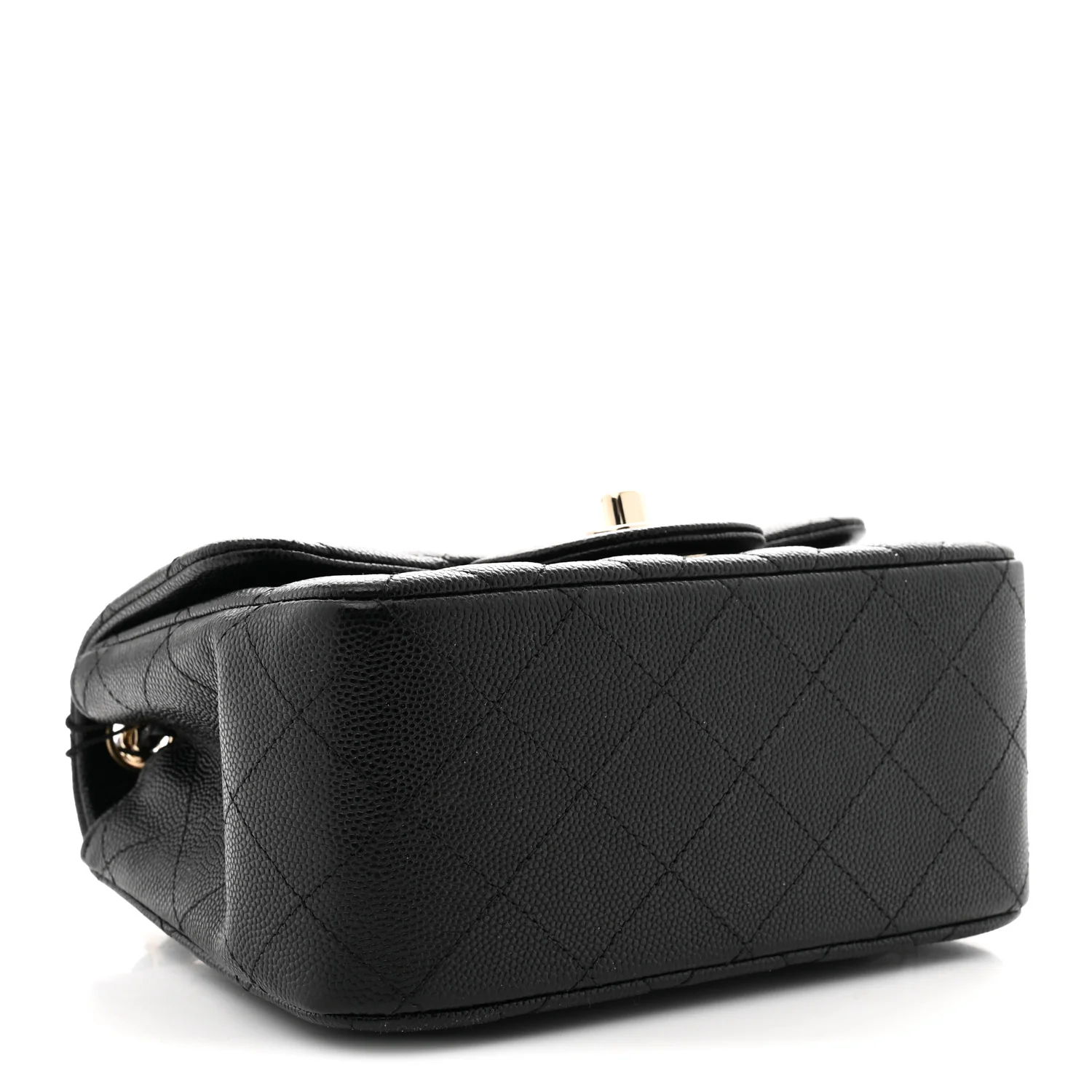 Caviar Quilted Mini Square Flap Black