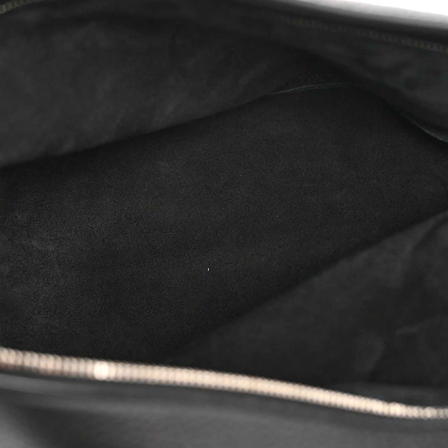 Grained Calfskin Large Slouchy Banana Bag Black