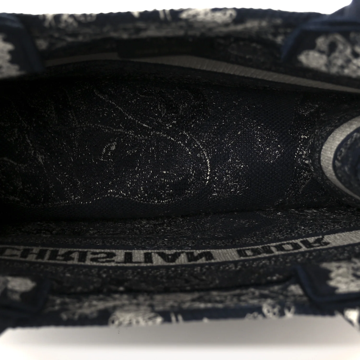 Canvas Embroidered Small Dioriviera Toile De Jouy Book Tote Blue