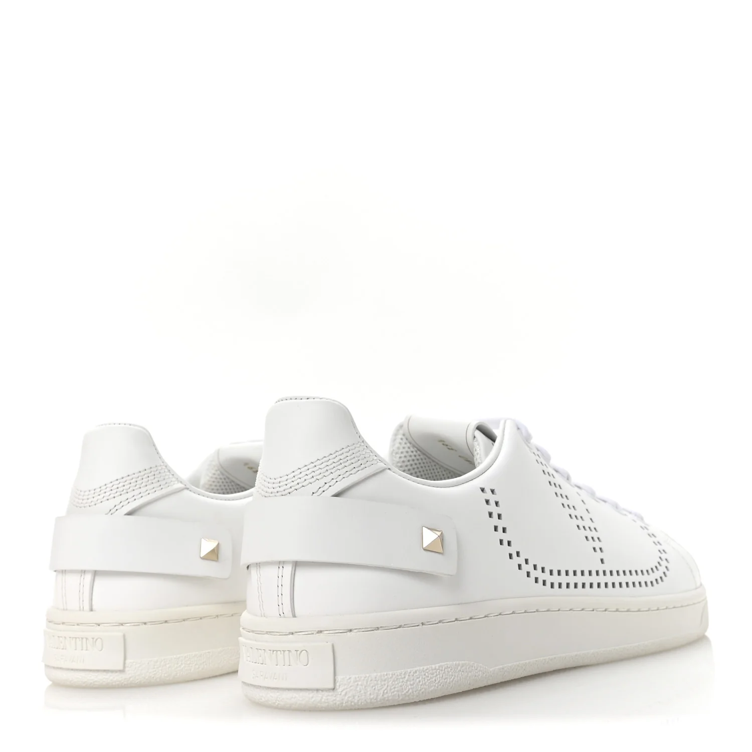 Calfskin Womens Backnet Sneakers 39.5 White