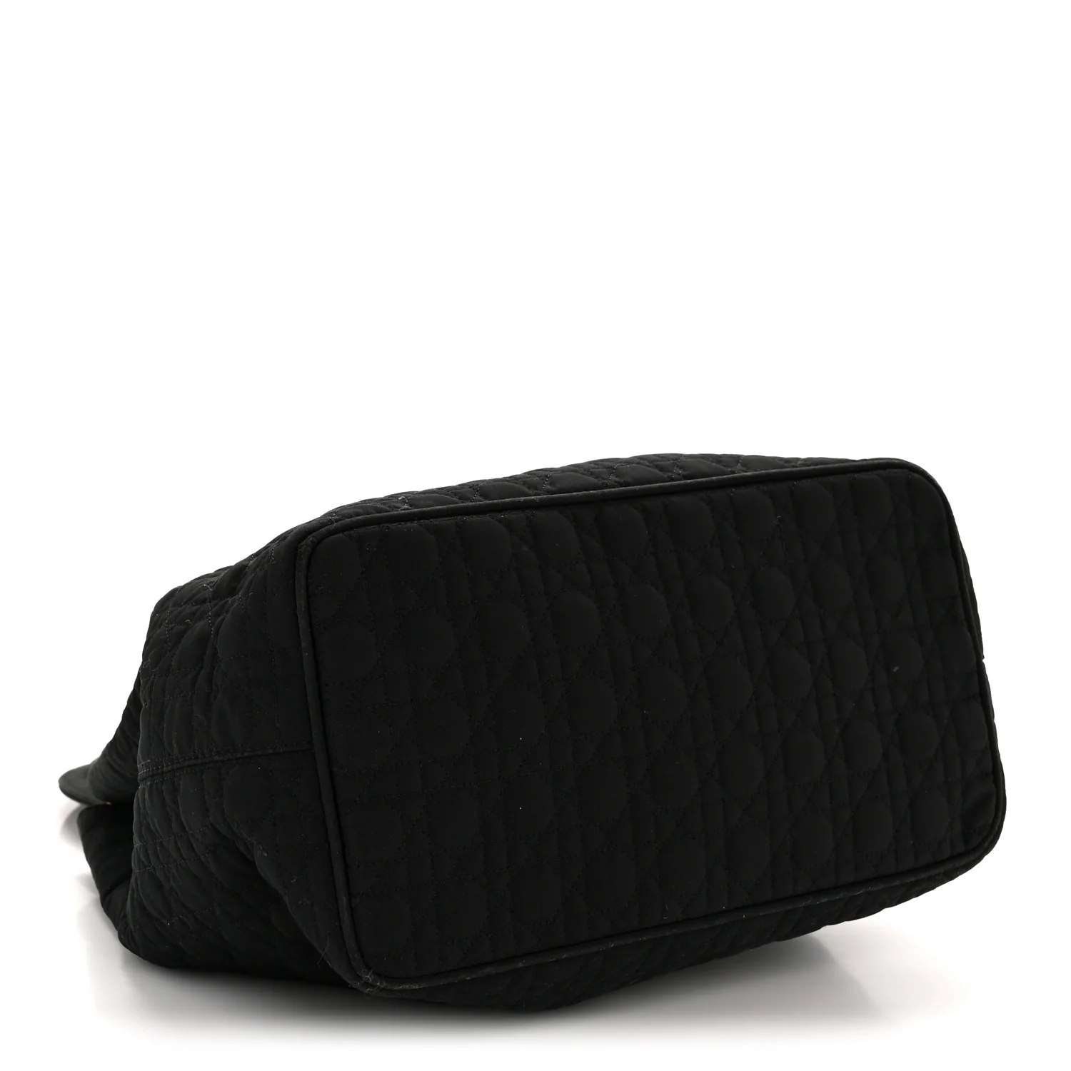 Nylon Cannage Medium Lady Dior Black