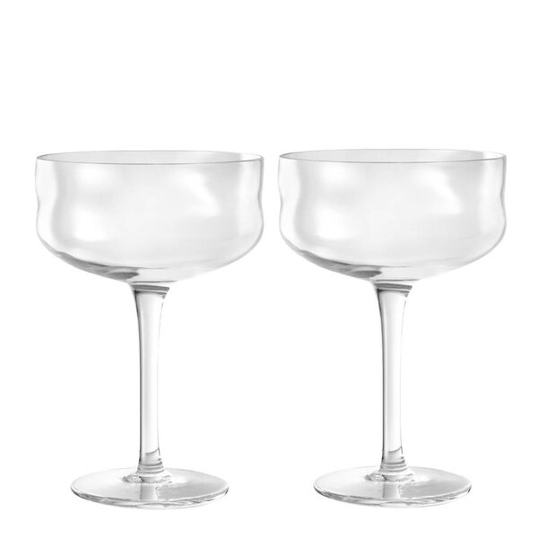 Swirl Coupe-cocktail glass 26 cl 2 stk Wave