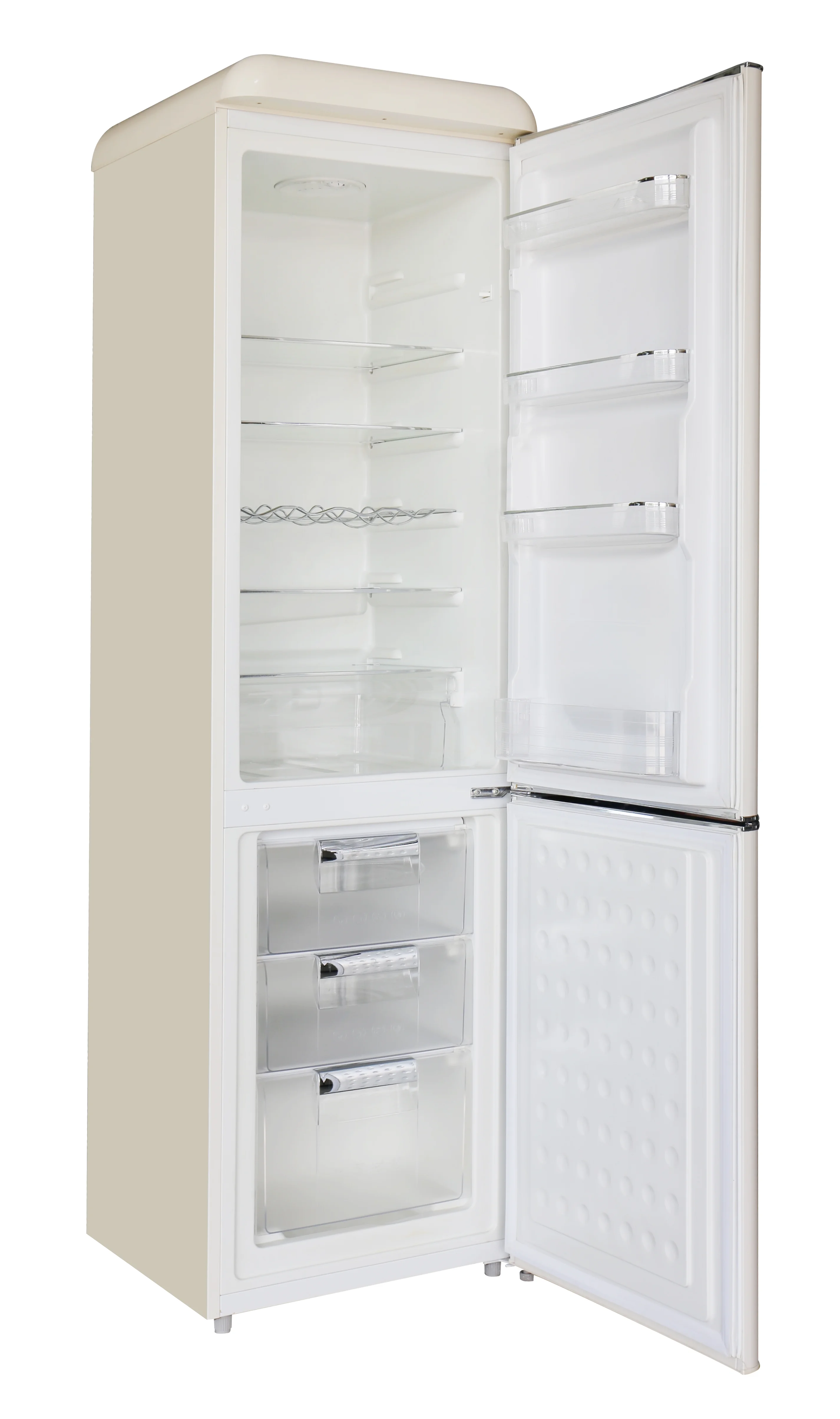 9.0 Cu. Ft. Bottom Mount Retro Refrigerator, Black(Black) - Image 9