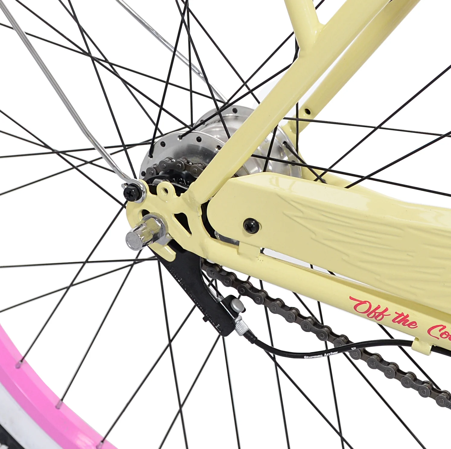 26" Women's 3-Speed Cruiser Bike, Yellow - Image 7