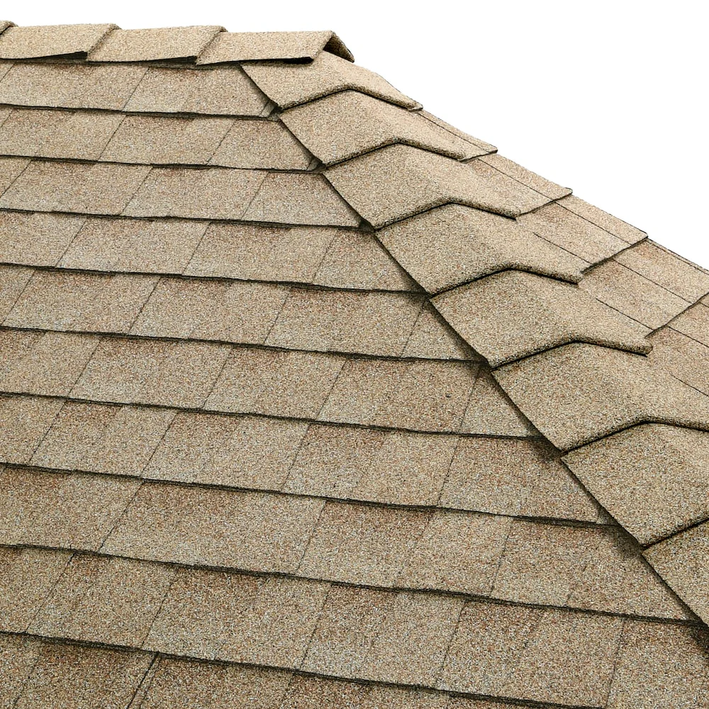 GAF TimberCrest 10-in Reflector Series Ridge Cap Shingles – Gold Amber – 20 Linear Feet (Box)