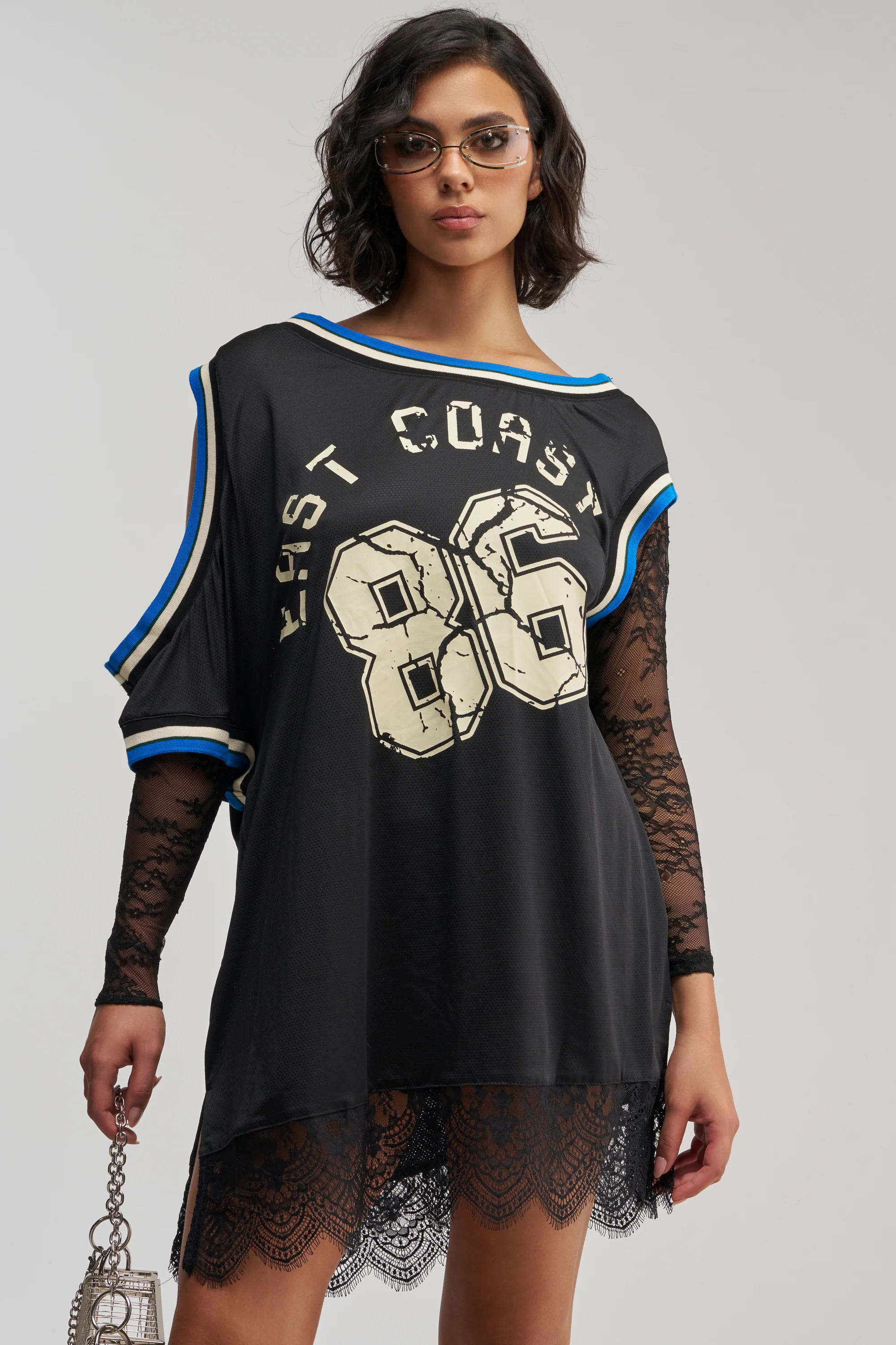 PUT ME IN COACH LACE MINI JERSEY DRESS - Akira Store