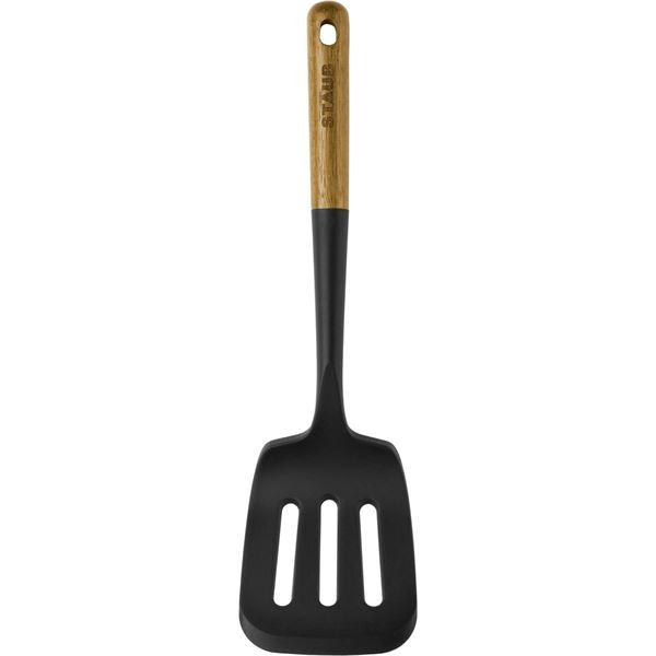 Stekespade i silikon 8,4x31 cm akasietree/svart