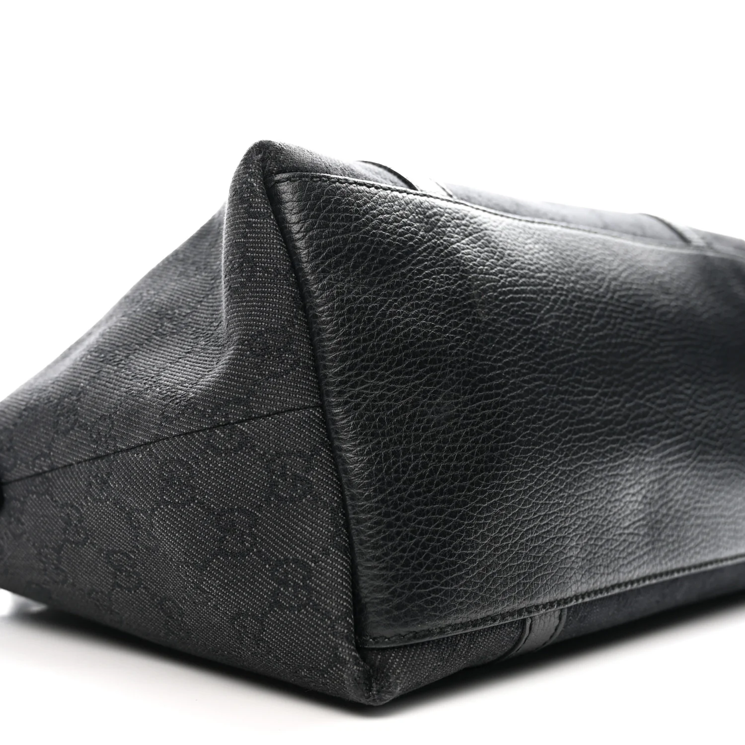 Nylon Monogram Medium GG Charm Dome Satchel Black