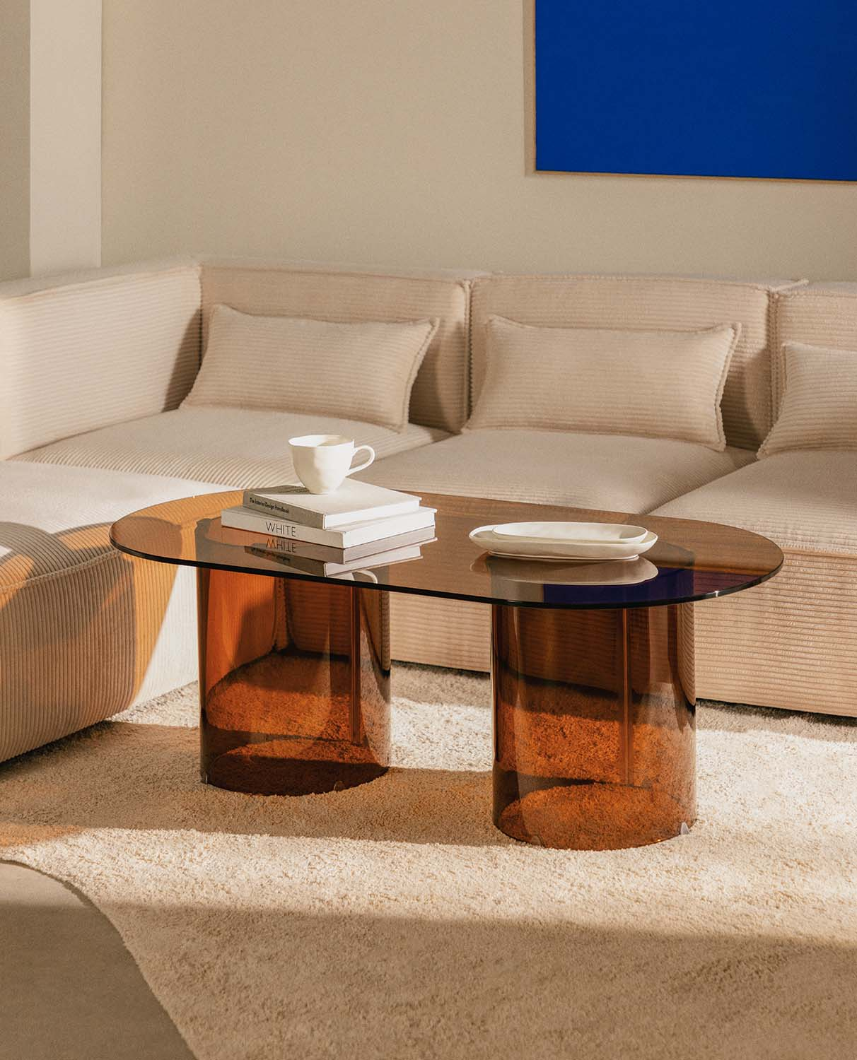 Kilhe Pana Gruesa - Sillón Esquinero Modular con Puff de Pana Gruesa Kilhe
