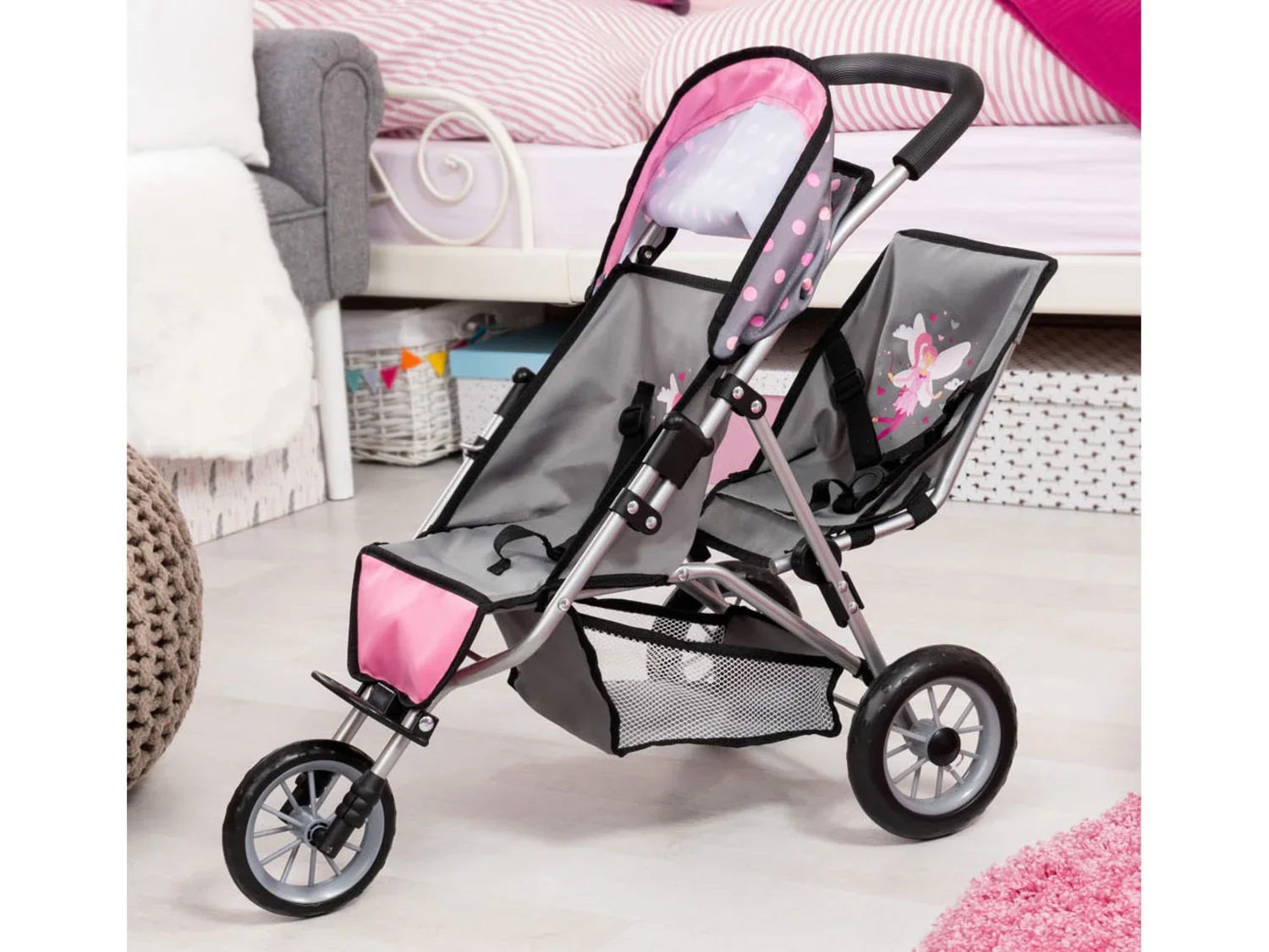 Bayer Design Poussette double pour poupes