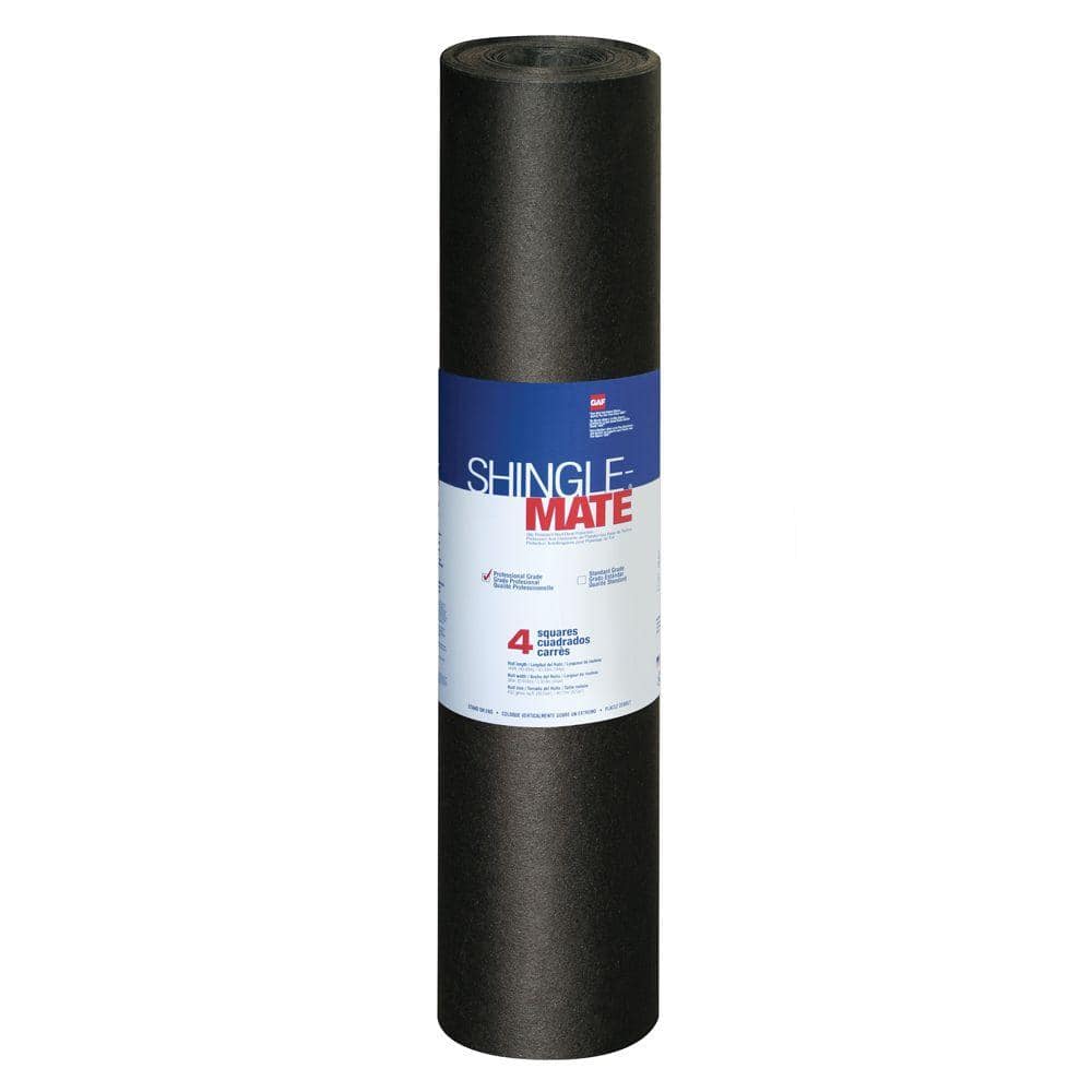GAF Shingle-Mate Roof Deck Protection Underlayment Roll, 36 in. x 144 ft. (432 sq. ft., 4 Squares)