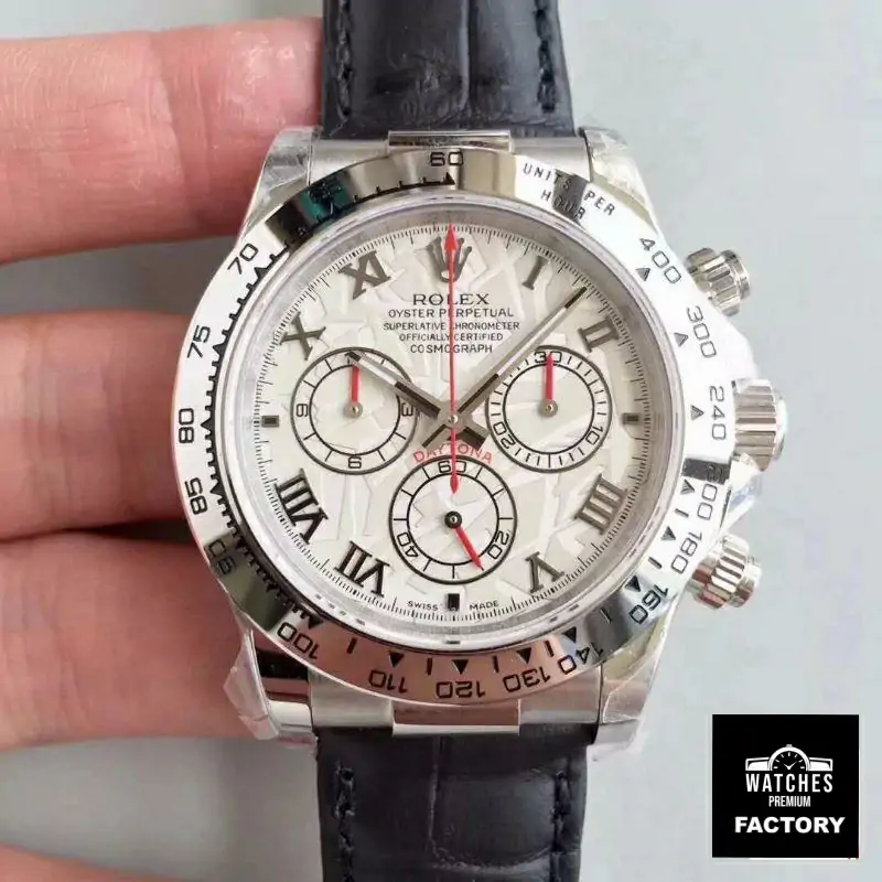 Rolex Daytona Cosmograph 116520 JH Factory Black Leather Strap