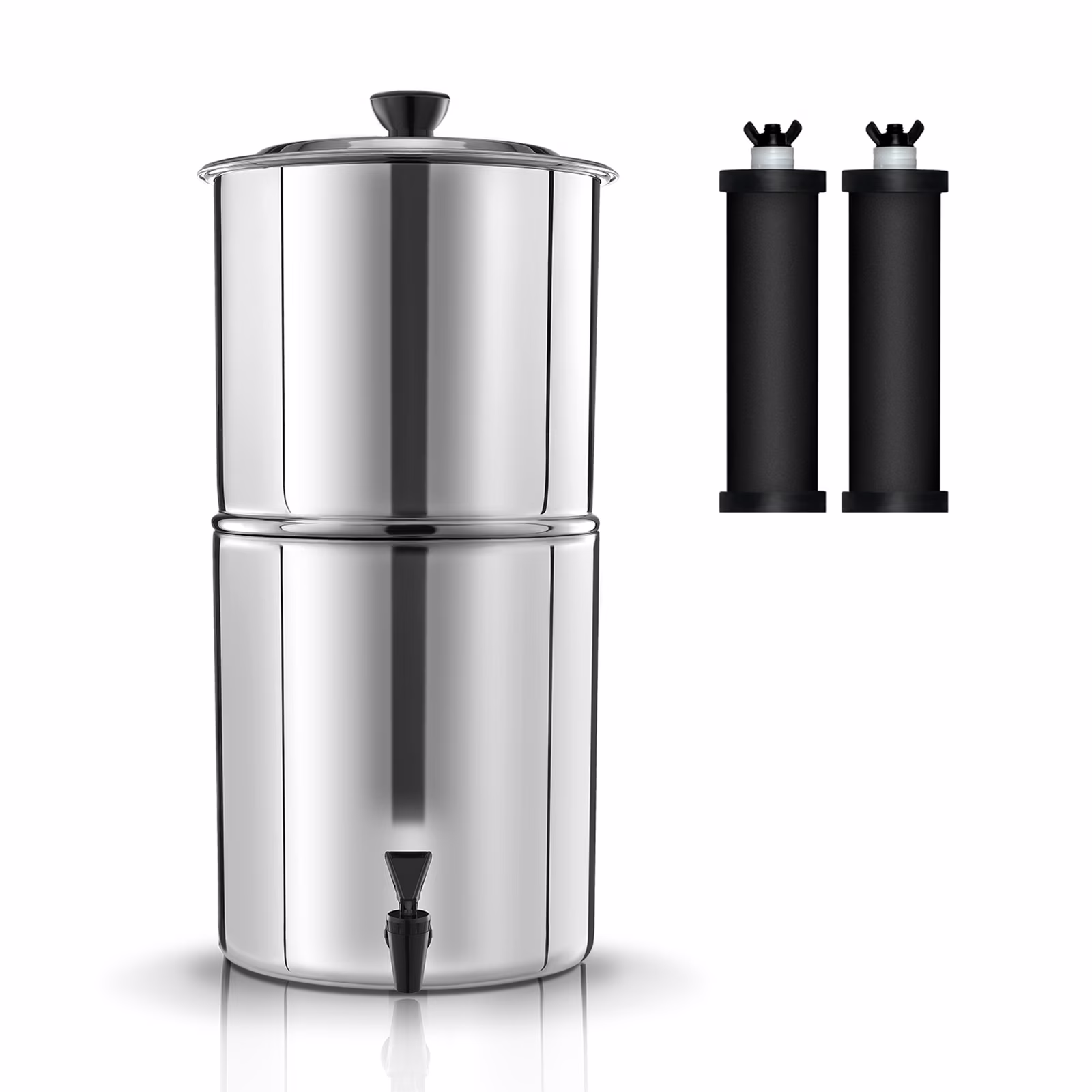 Anself Gravity Water Filter System Water Filtration Bucket for Home Outdoor Camping Hiking Emergency Preparedness