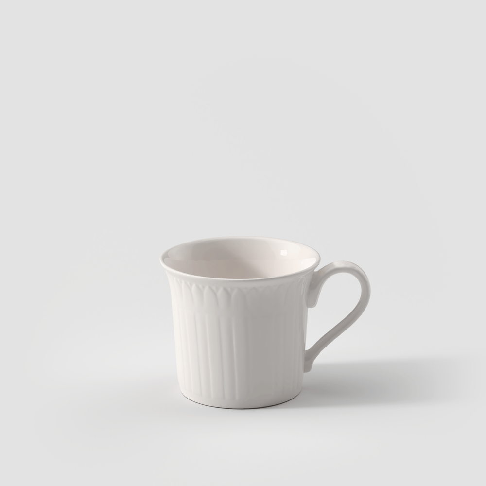 Cellini Coffee cup - White, 4.8 oz, Premium Porcelain