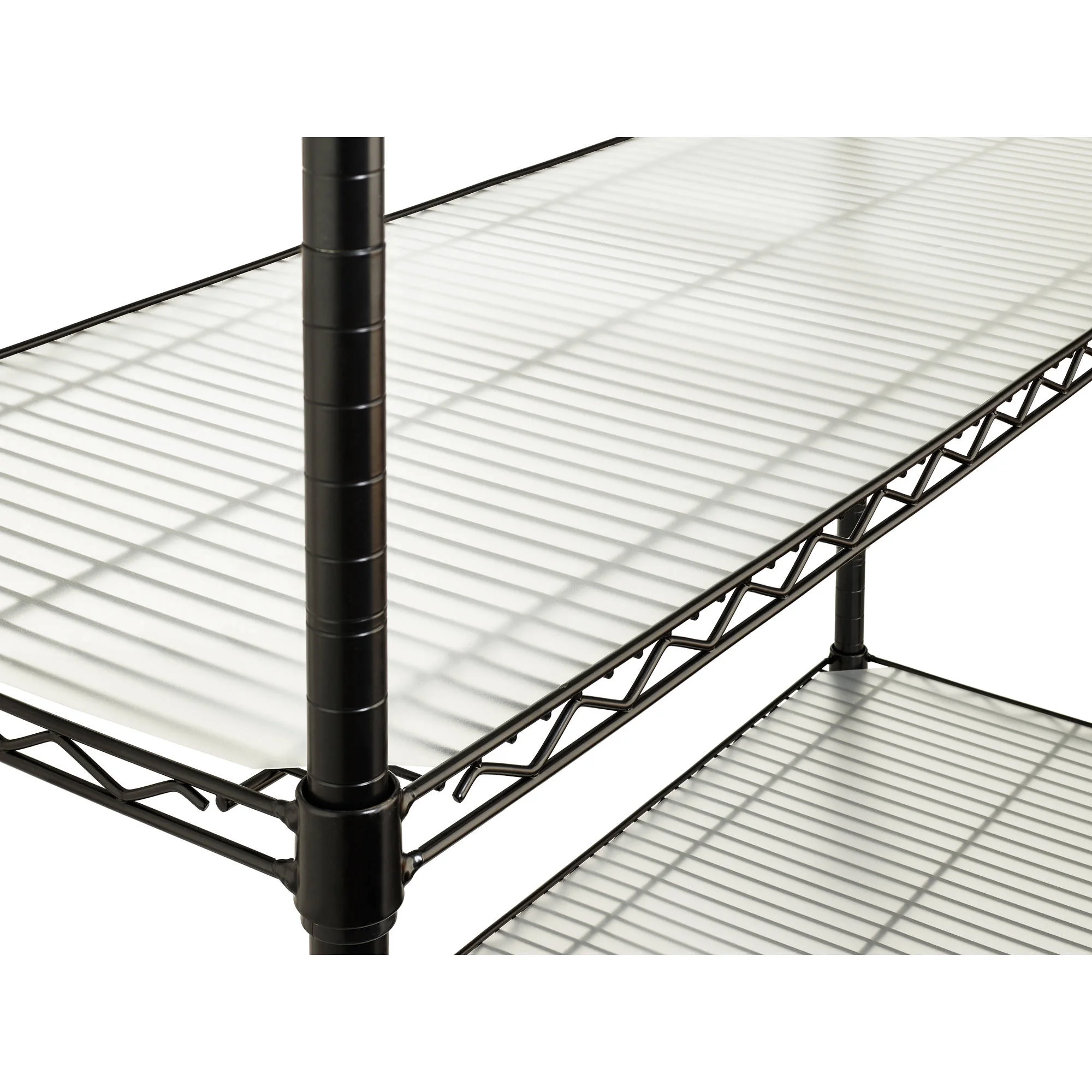 Hyper Tough Chrome Wire Shelf 4-Tier Heavy Duty 72"H x 48"W x 18"D, 2400lbs Total Capacity(Chrome/Single)