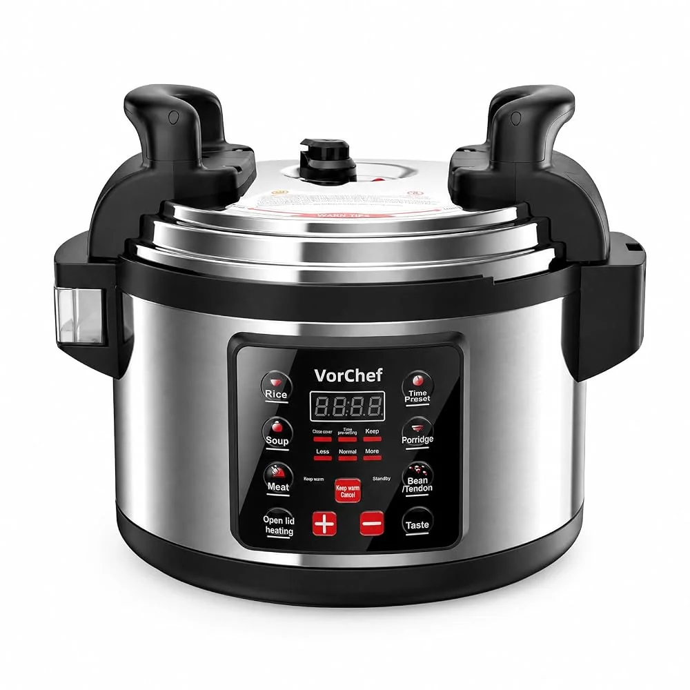 18L/19.0 QT Commercial Electric Pressure Cooker, 5-in-1 Multifunctional Large Pressure Cookers,2000W Electric Pressure Canner with Non-stick Inner Pot Use for Restaurant,Canteen, Hotel
