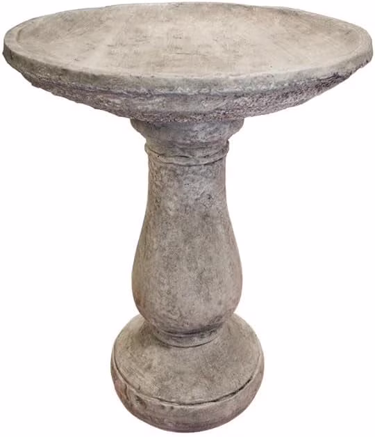 Solid Rock Stoneworks Oval 2 Piece Birdbath - 24
