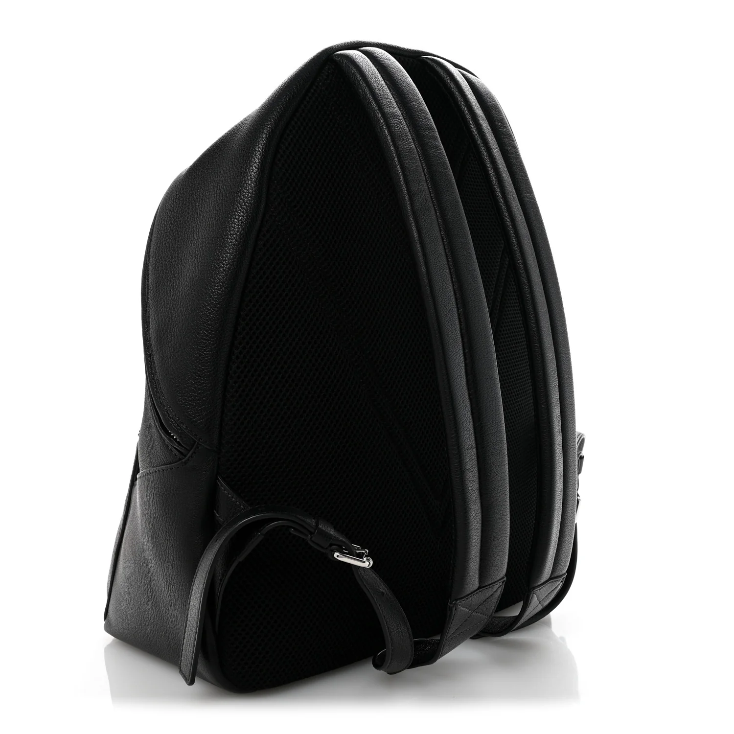 Grained Calfskin Rockstud Backpack Black