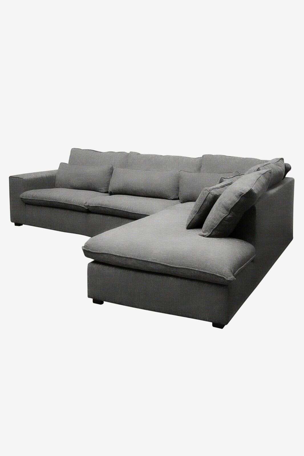 Baron bank 3.5-zits lounge rechts ranch donkergrijs