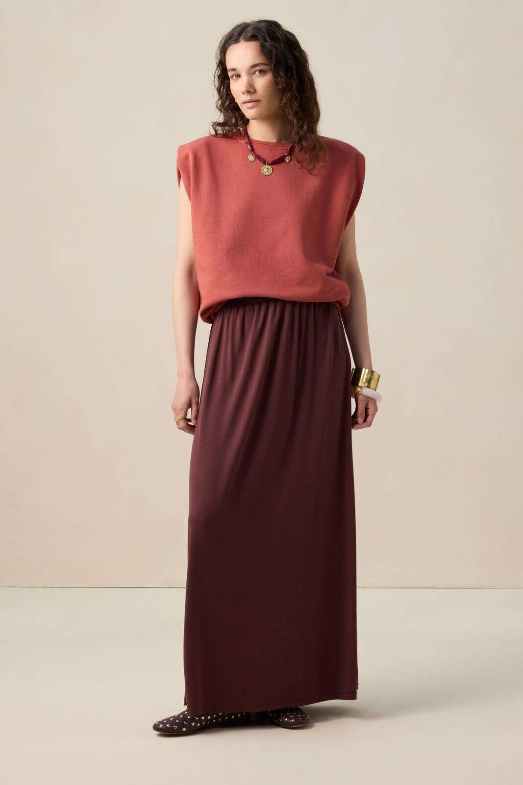 Rode mouwloze sweater