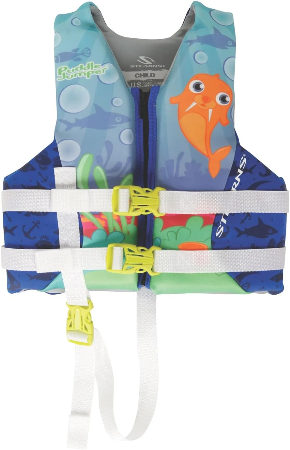 Puddle Jumper Kids Hydroprene Life Vest, USCG Approved Type III Life Jacket for Kids Weighing 30-50lbs, Great for Pool, Boat, Beach, & More