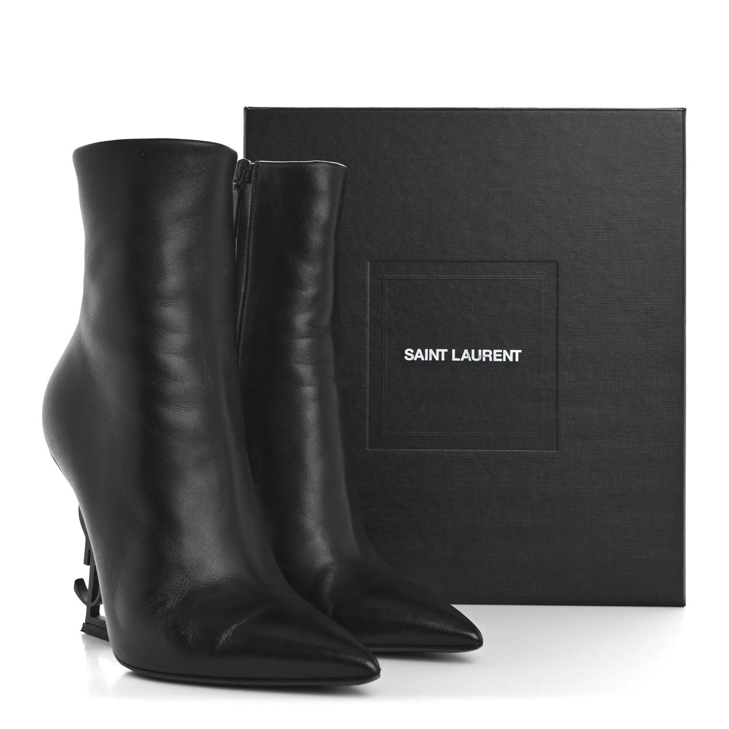 Calfskin Opyum Ankle Boots 36.5 Black