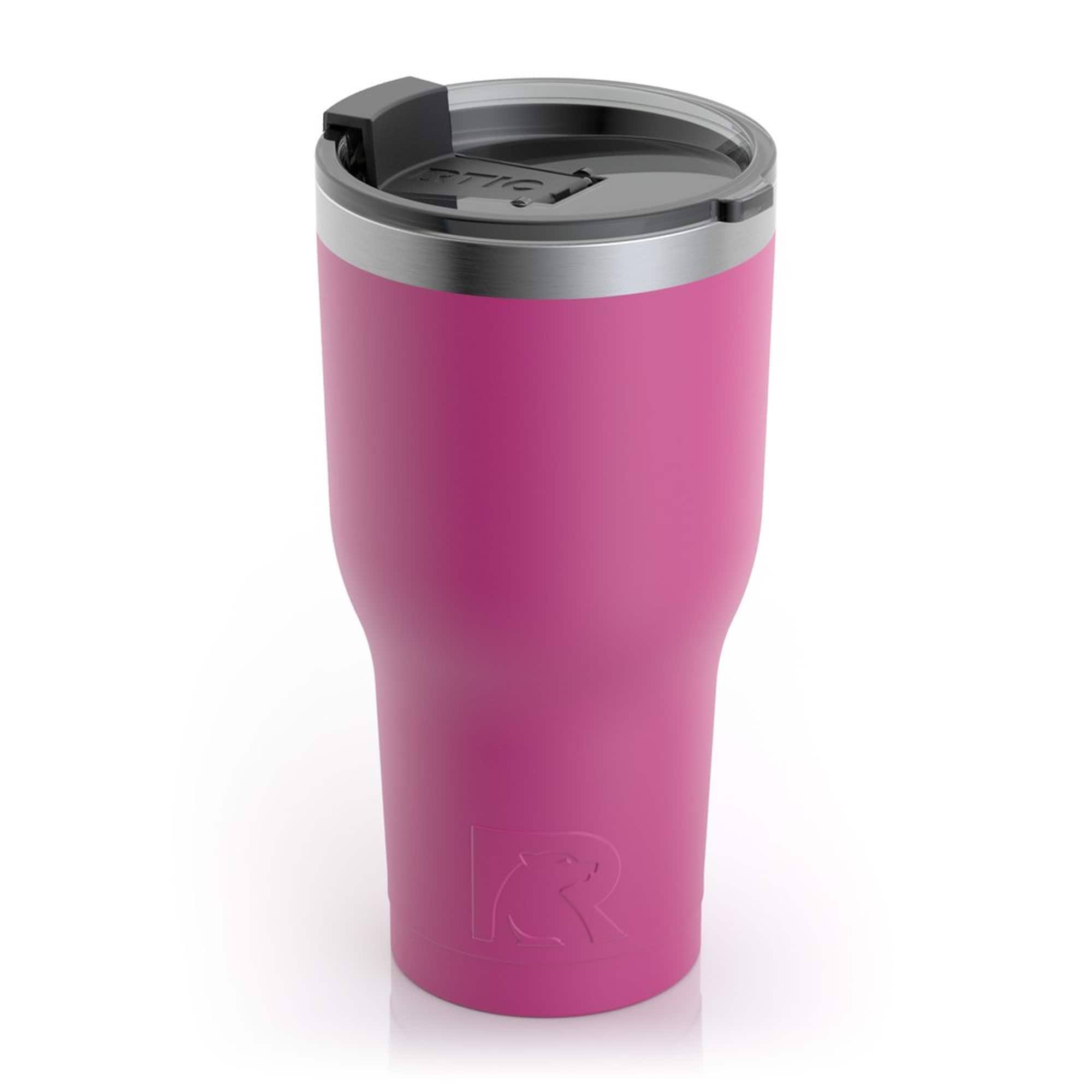 RTIC 30oz Tumbler, Very Berry, Matte, Stainless Steel & Vacuum Insulated, Flip-Top Lid